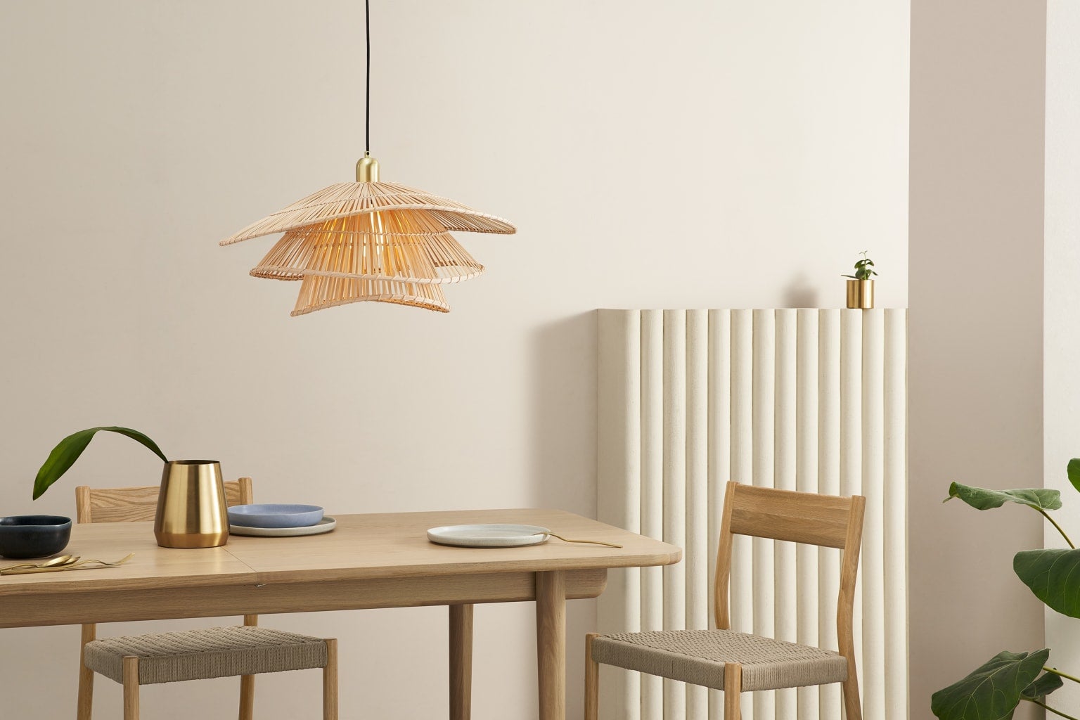 Weaver Pendant Lamp, Natural Bamboo, £139 at MADE.com