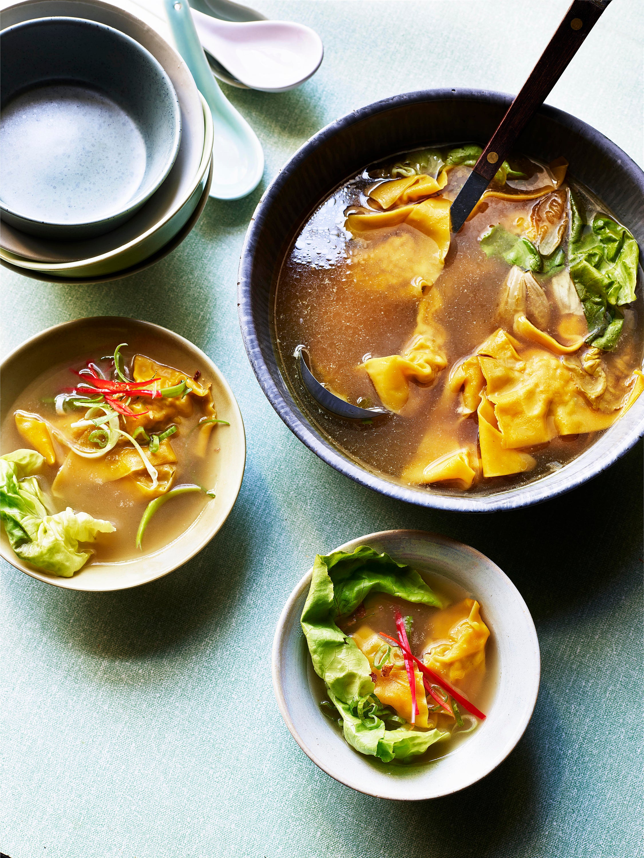 Simple, yet delicious, wonton noodle soup