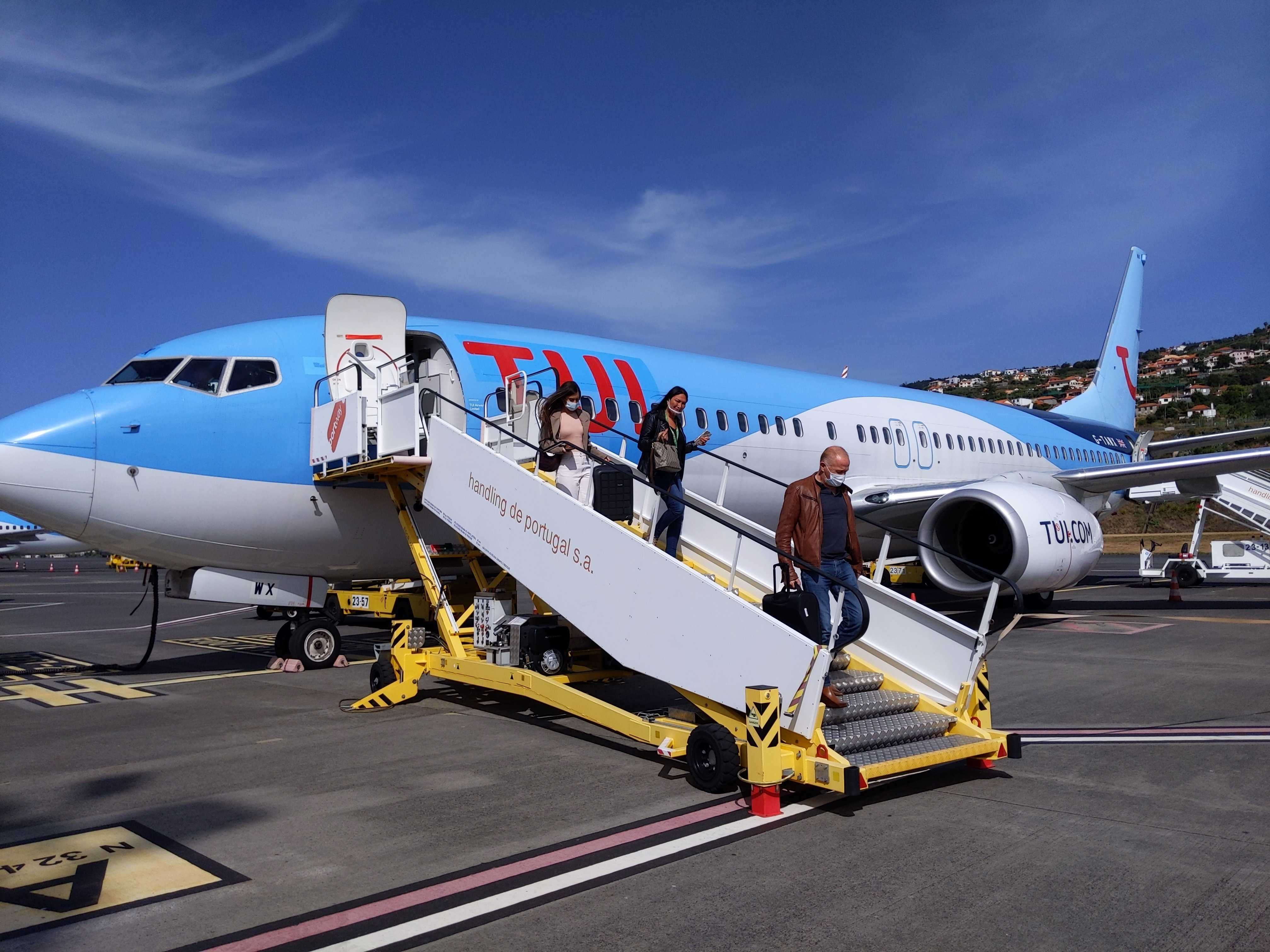 One of the first ‘green list’ planes out of the UK on Monday morning