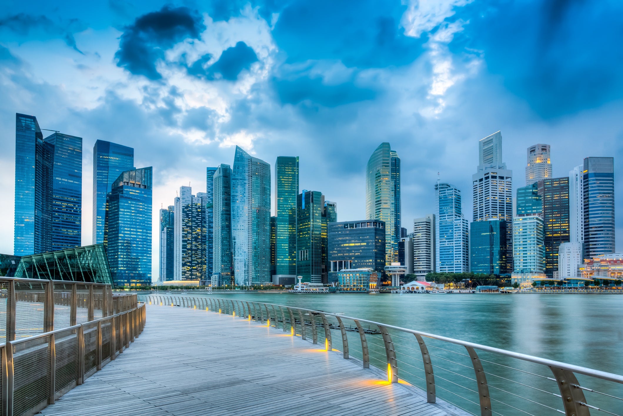 The Singapore skyline