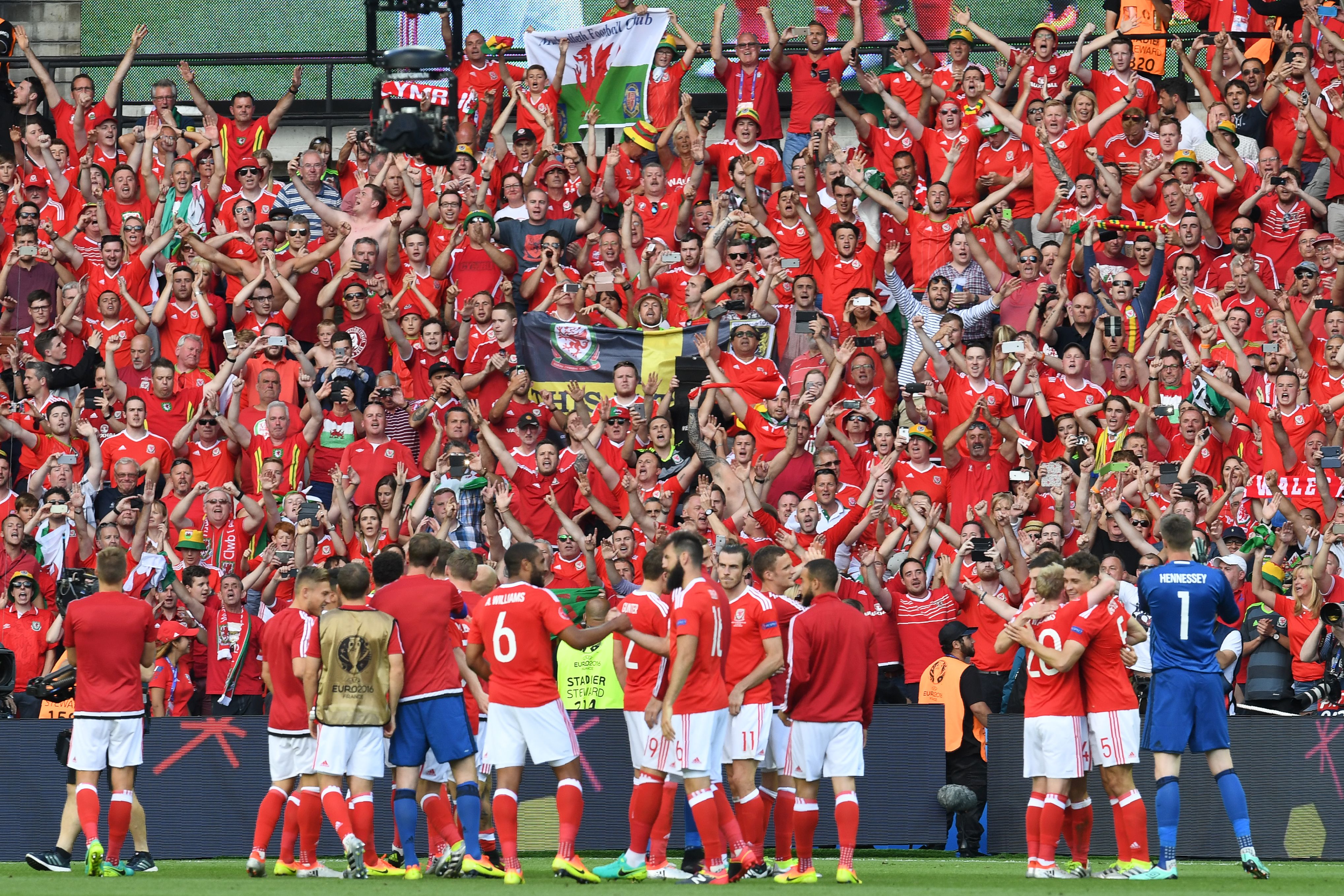 Wales fans during Euro 2016