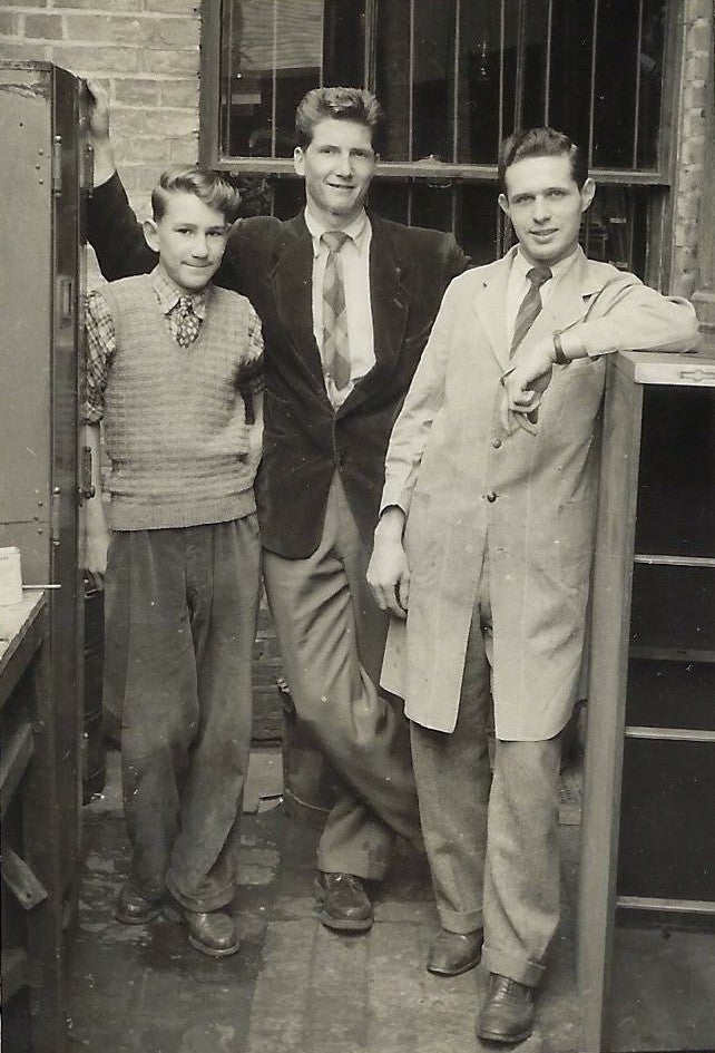 George Blackman (left) began work in 1965 for an office supplies company in Hastings, of which the sale and maintenance of typewriters was a major part