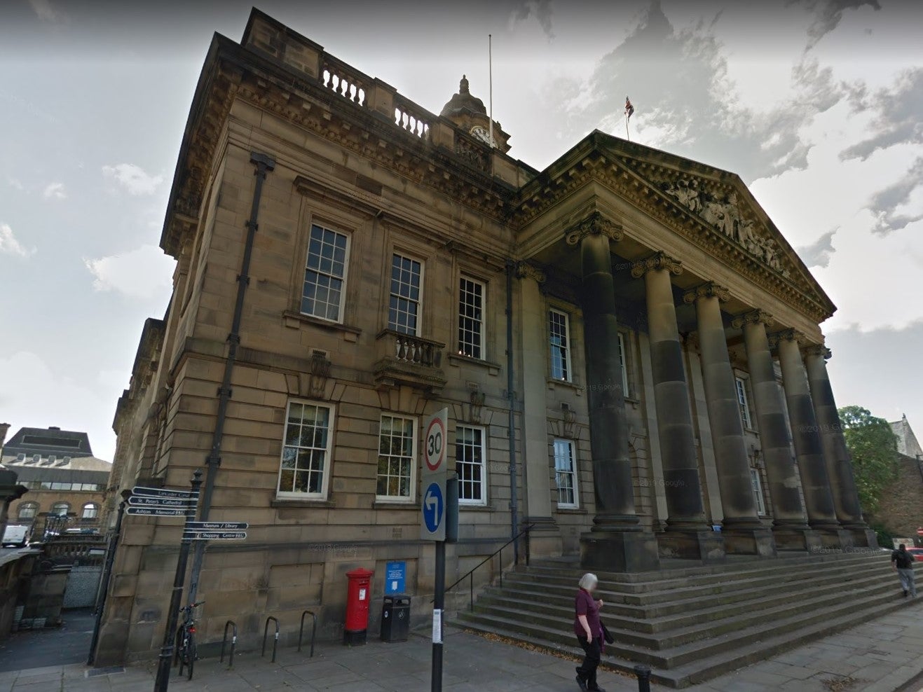 Lancaster Town Hall – currently being used as a vaccination centre