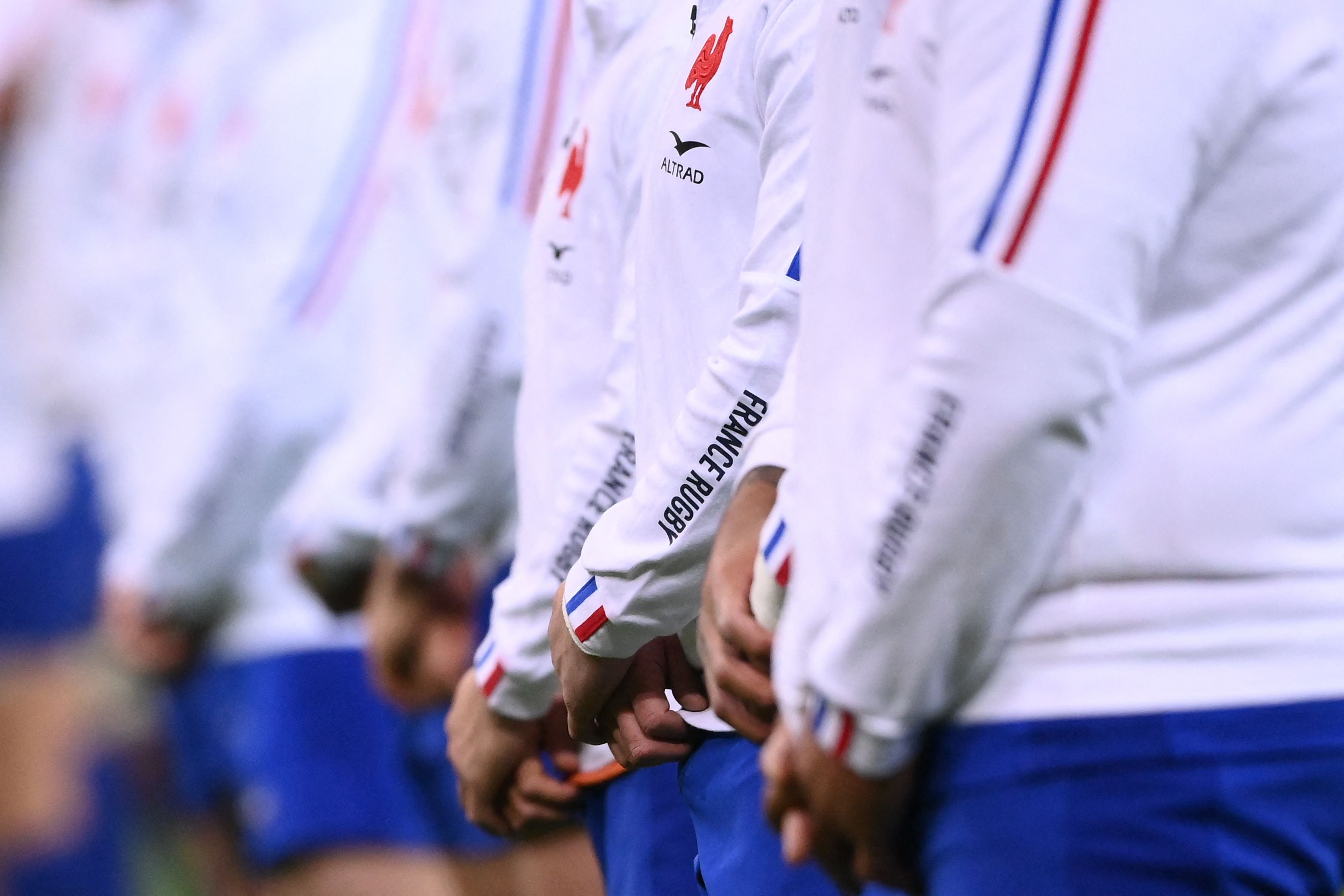 French rugby players in the Stade de France