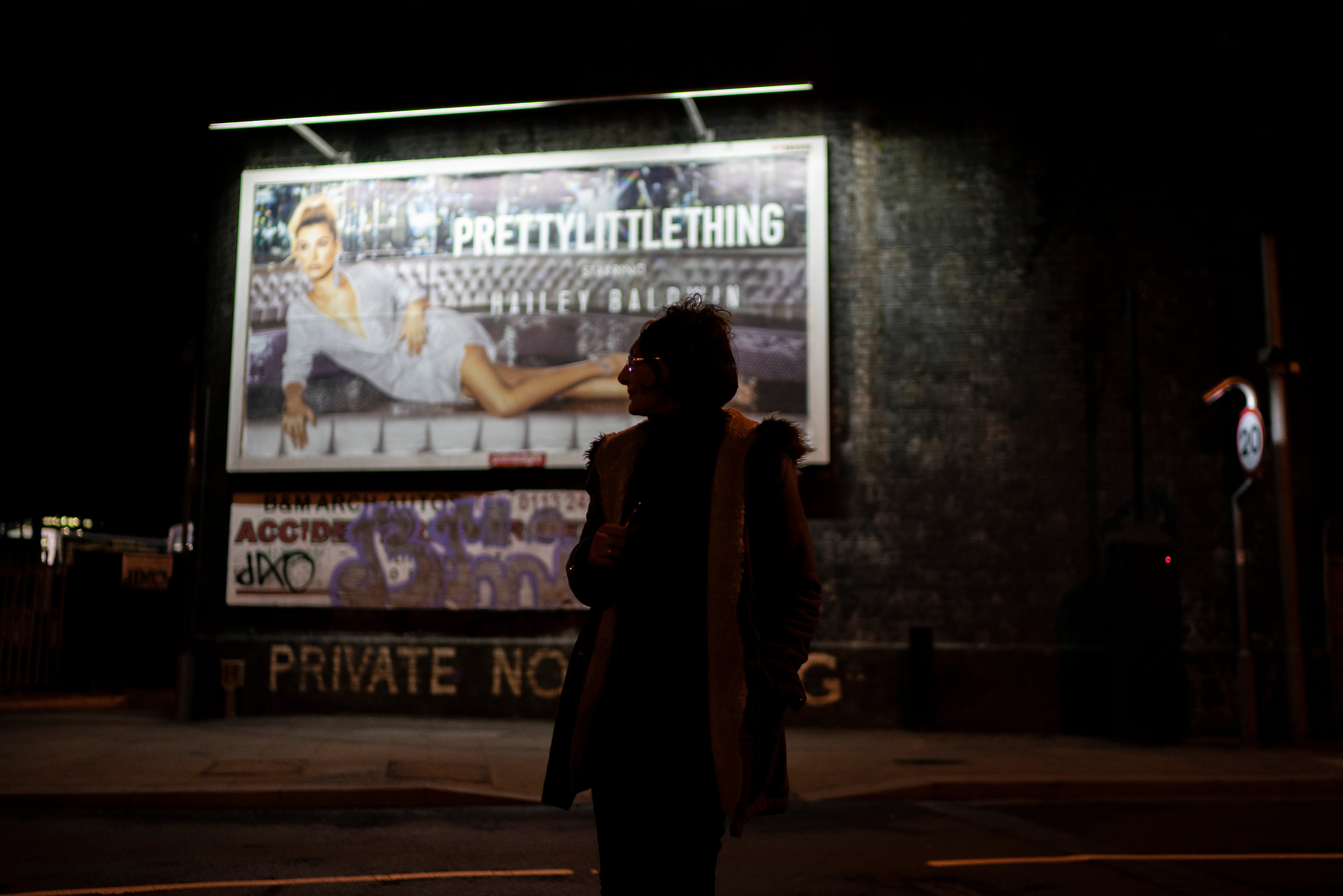 Sex worker waits for customer in November 2018 on streets of Holbeck in Leeds which was the only ‘managed’ zone for prostitution in Britain