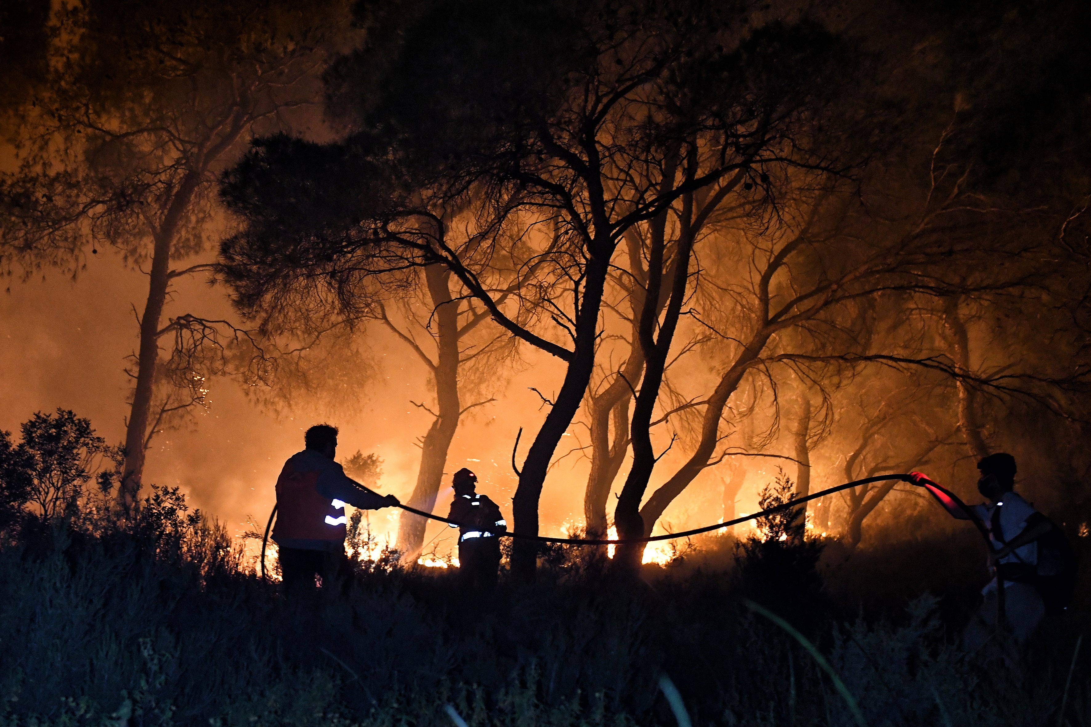 People were evacuated from six villages