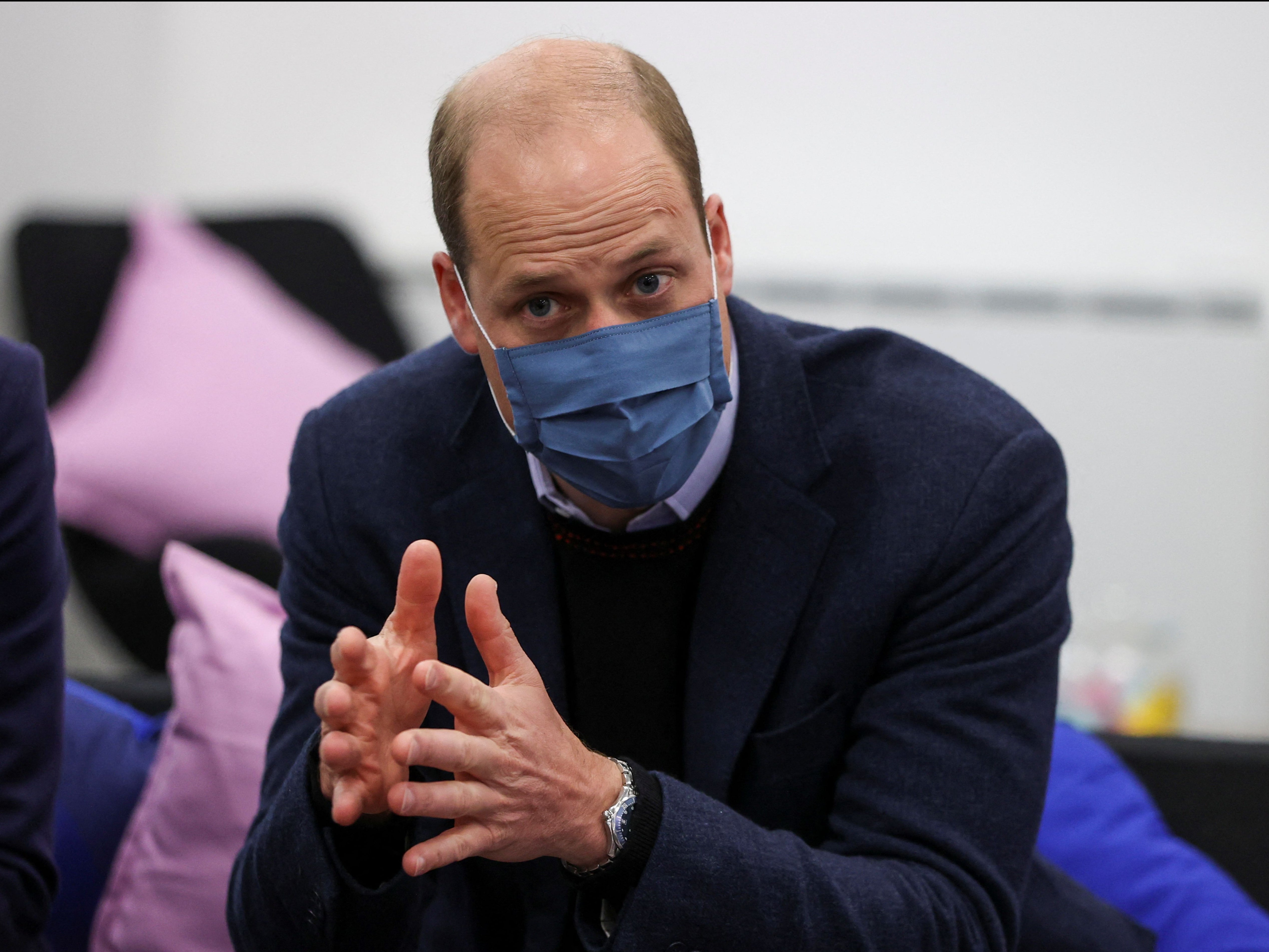 Prince William, Duke of Cambridge visits Base25 to mark mental health awareness week in Wolverhampton on 13 May 2021