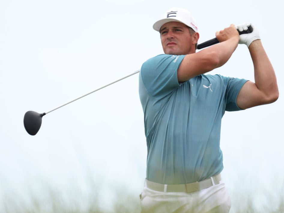 Bryson DeChambeau in practice at Kiawah Island