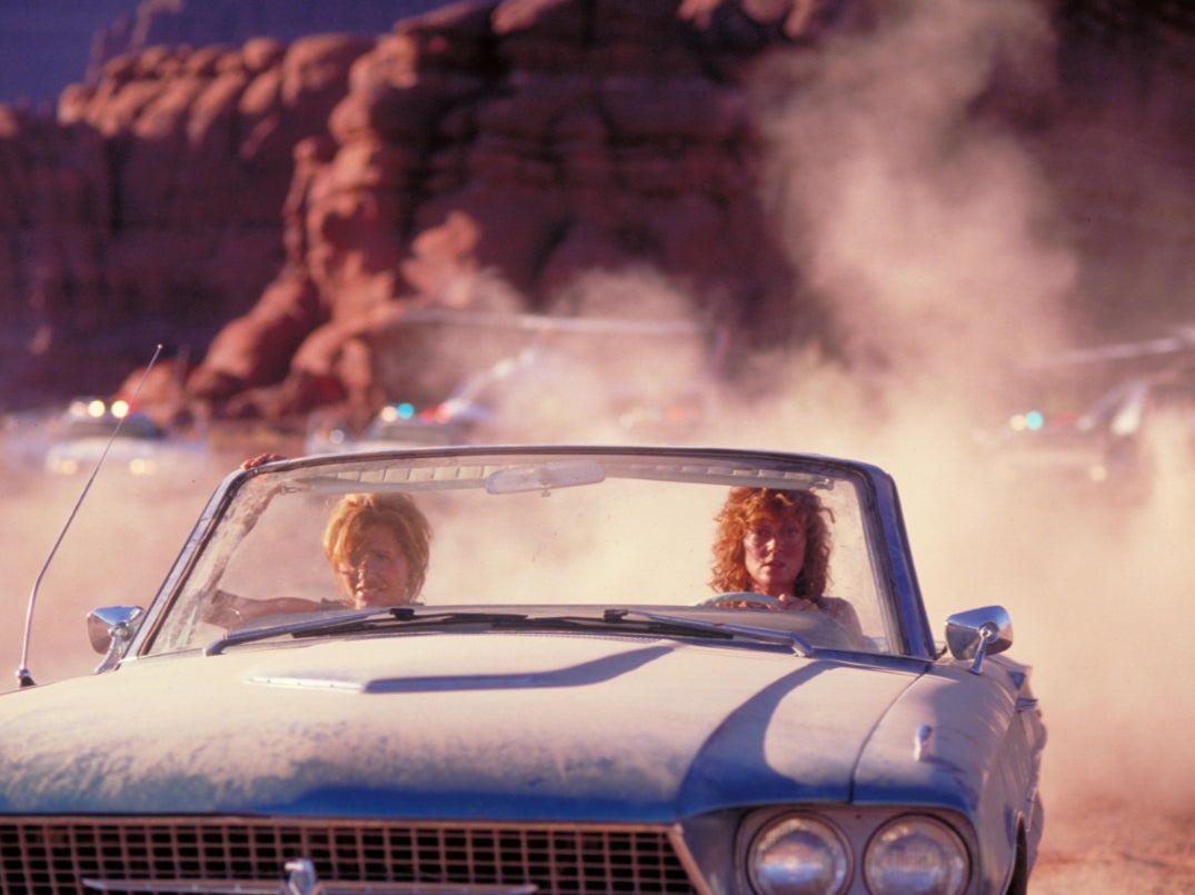 Driven to distraction: Thelma and Louise at the film’s iconic climax