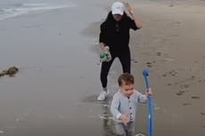 New video footage of Archie on a beach shared by Harry and Meghan