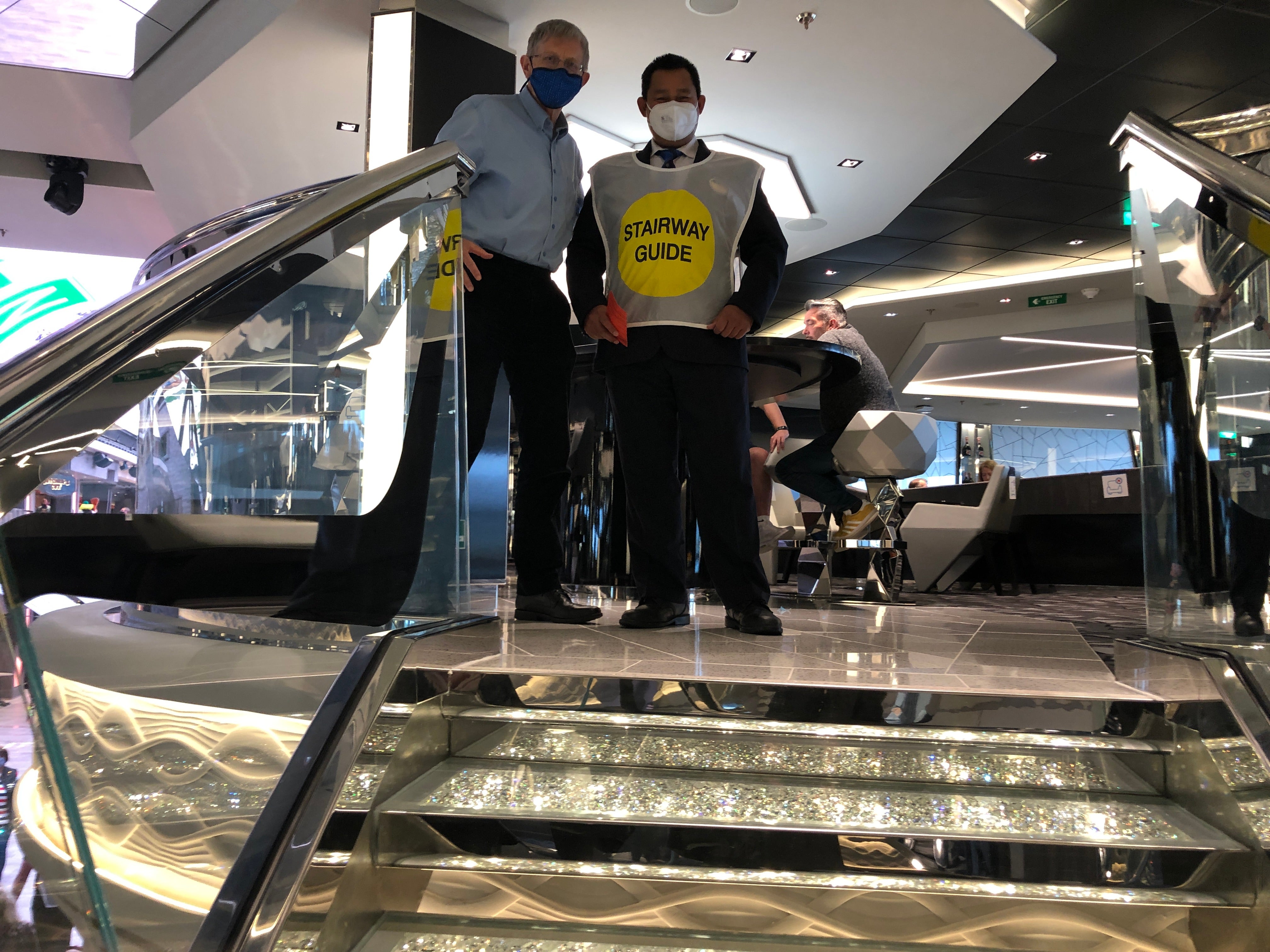 Travel guides: Simon Calder and Stairway Guide on board MSC Virtuosa