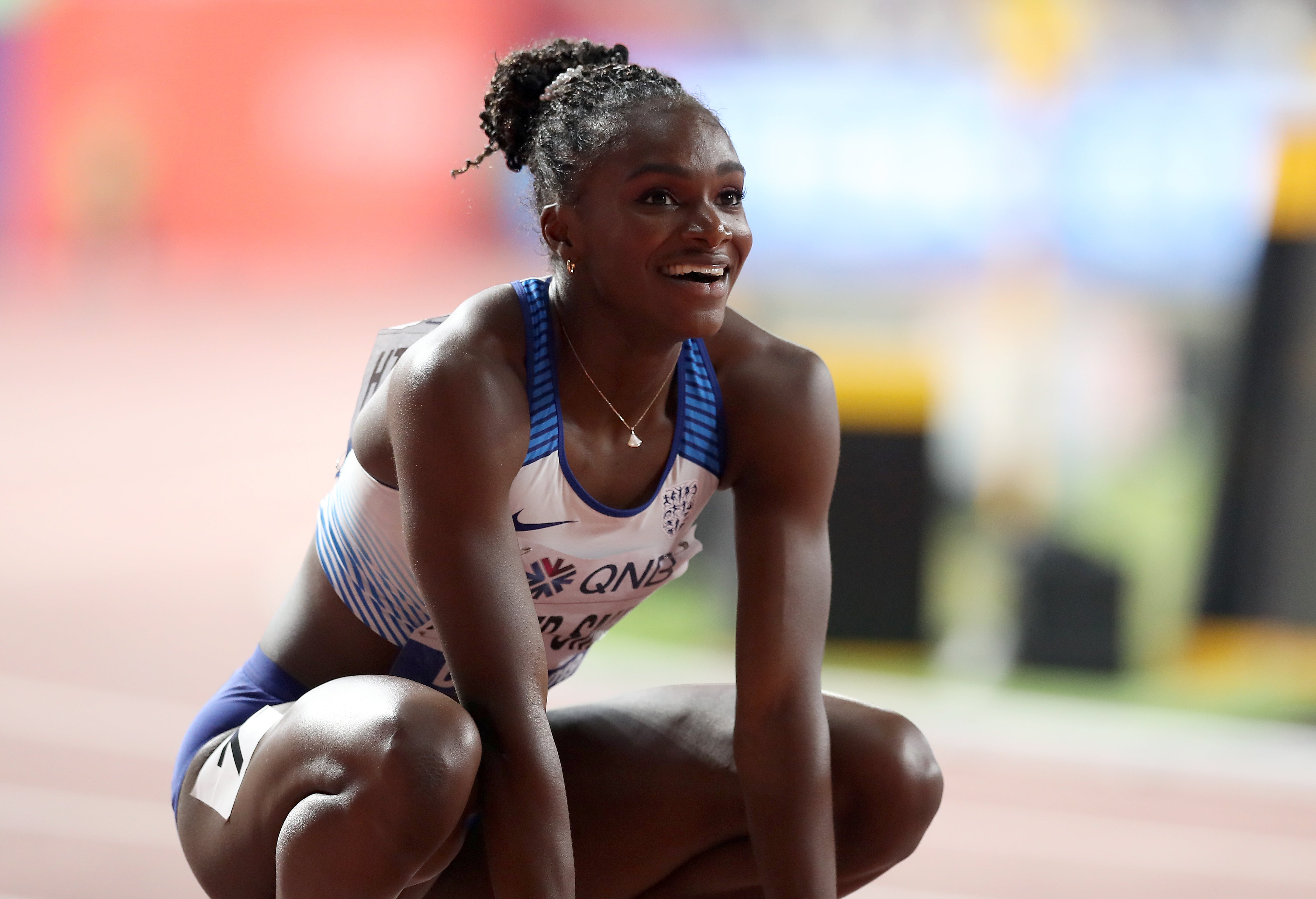 Dina Asher-Smith, pictured, will compete against Sha'Carri Richardson and Shelly-Ann Fraser-Pryce in a high-quality 100m line-up