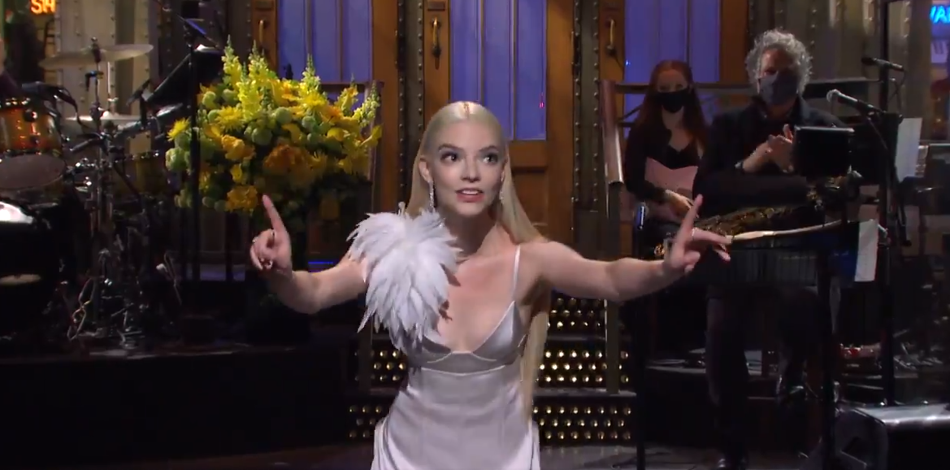 Anya Taylor-Joy hosts the season finale of Saturday Night Live on 22 May 2021.
