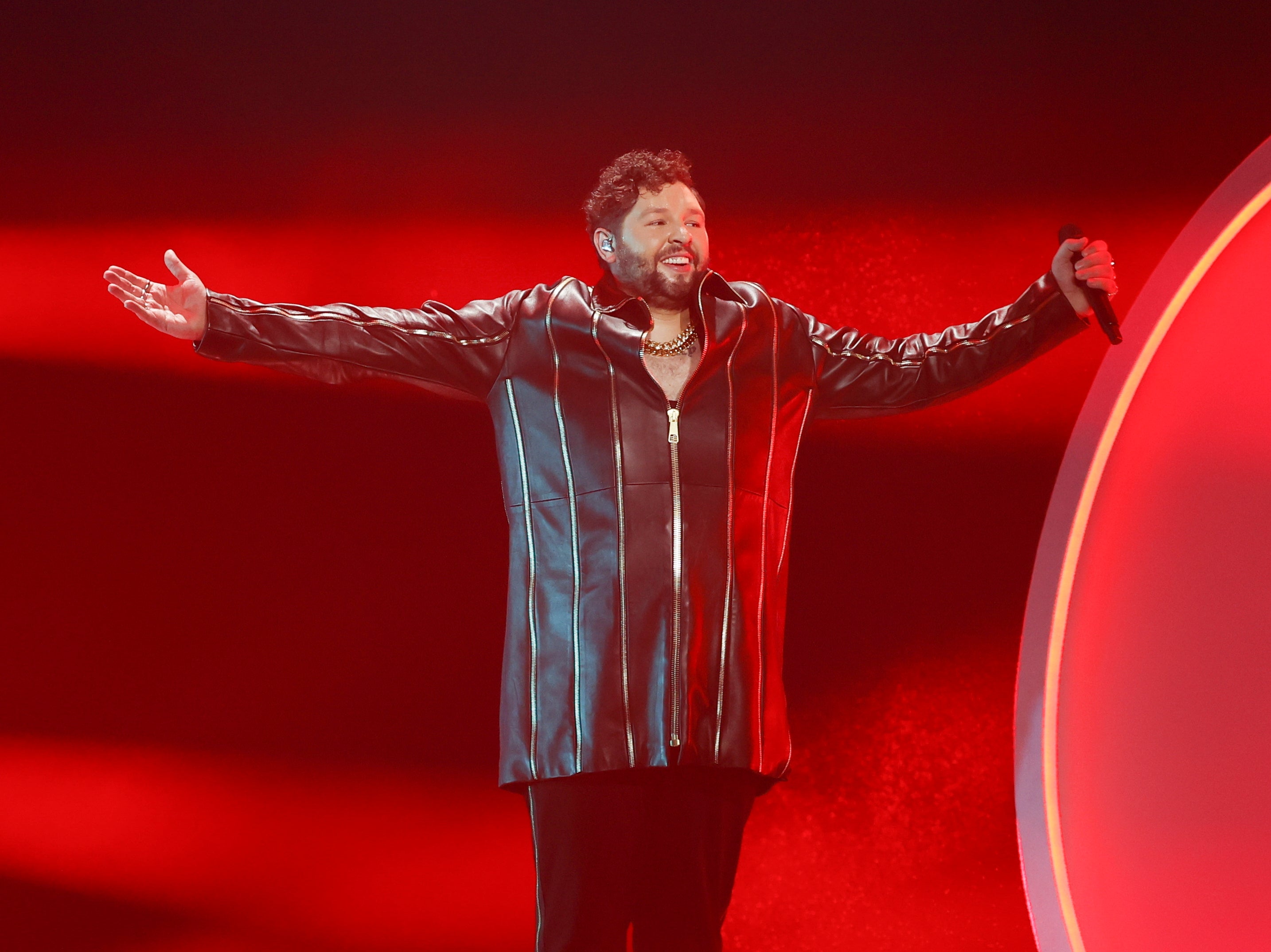 James Newman performing ‘Embers’ at the Eurovision Song Contest 2021