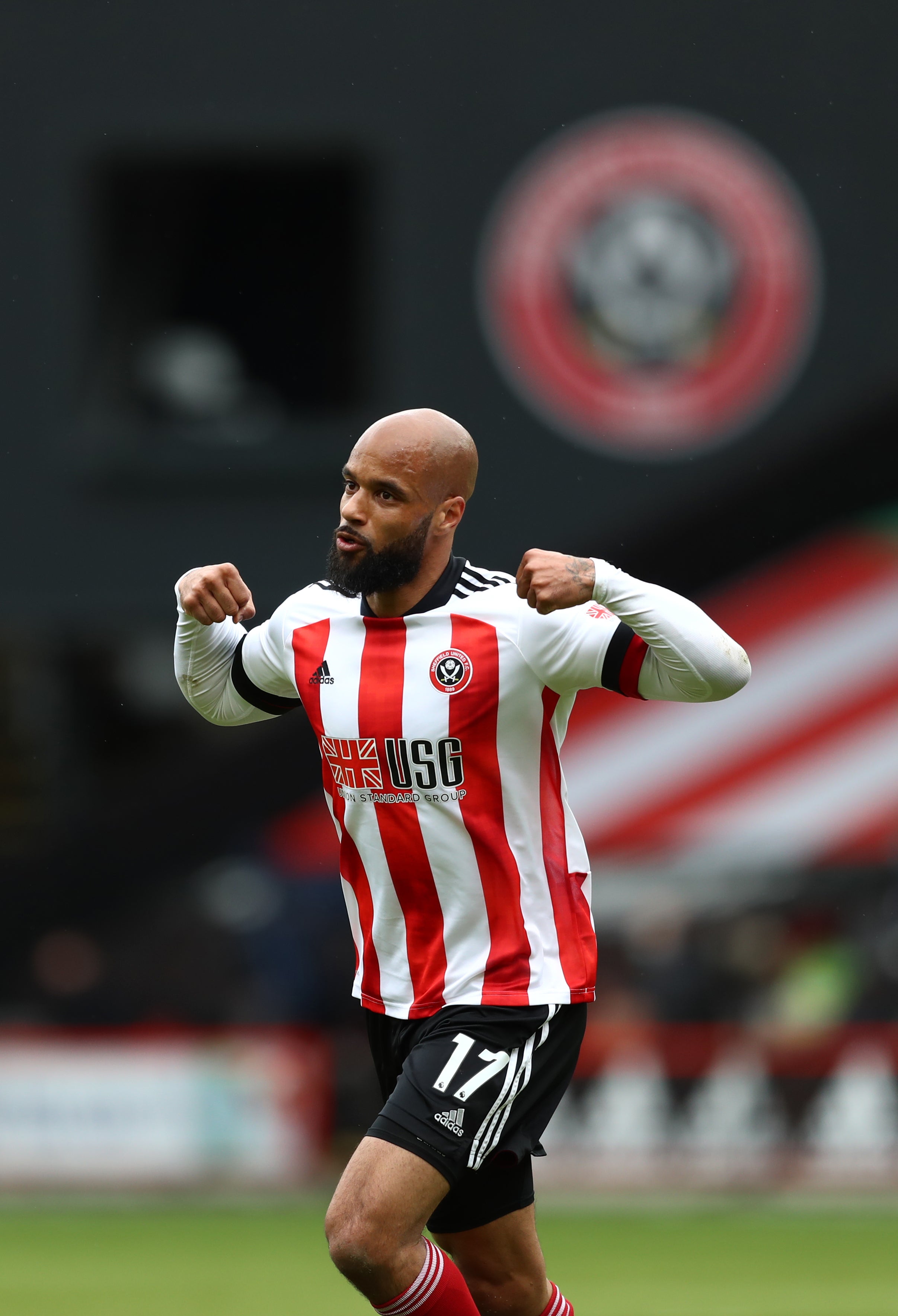 David McGoldrick celebrates scoring against Burnley on Sunday.