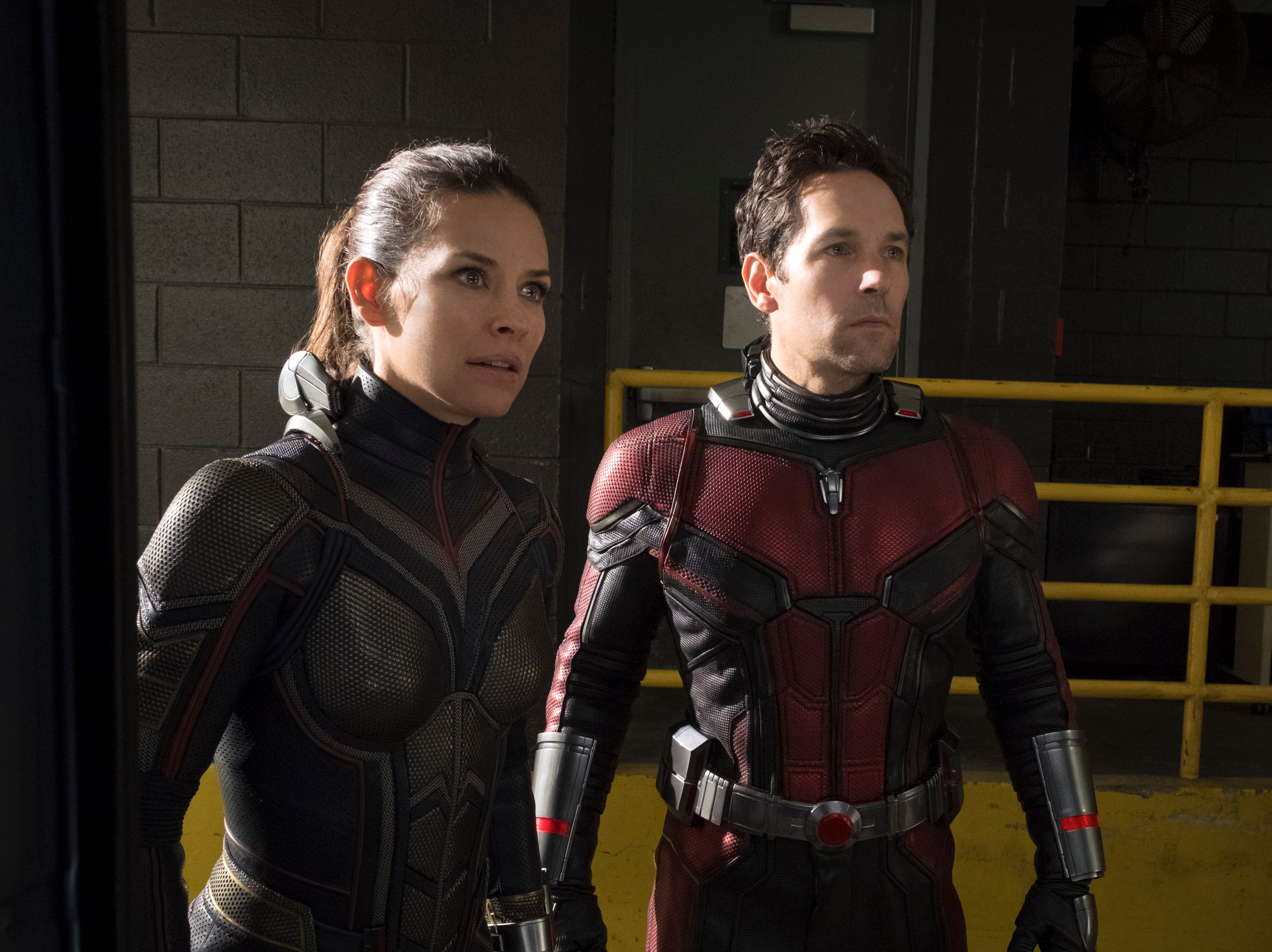 Evangeline Lilly and Paul Rudd in Ant-Man and the Wasp