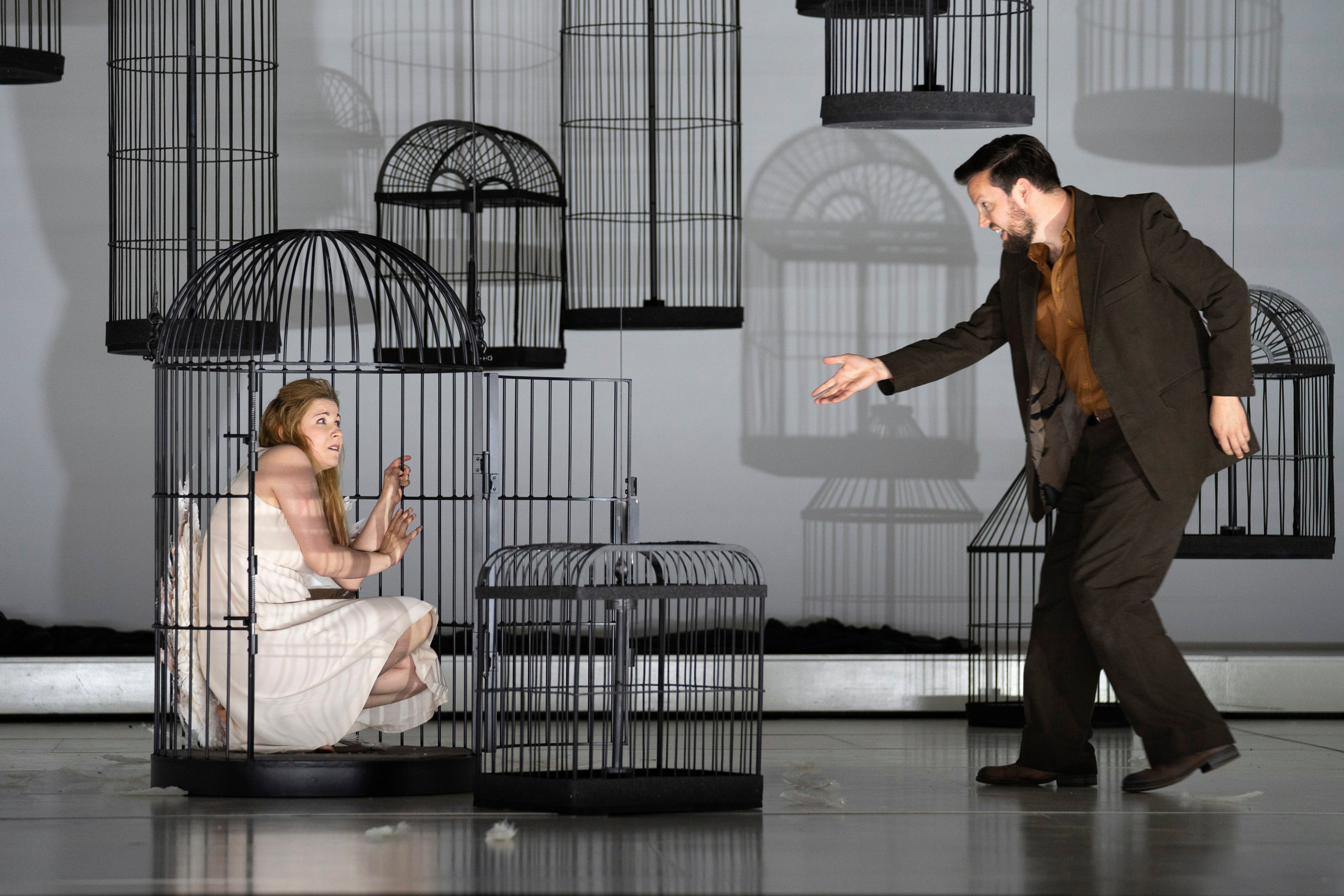 Katerina Knezikova as Kat’a and David Butt Philip as Boris in Glyndebourne’s production of ‘Kaťa Kabanova’