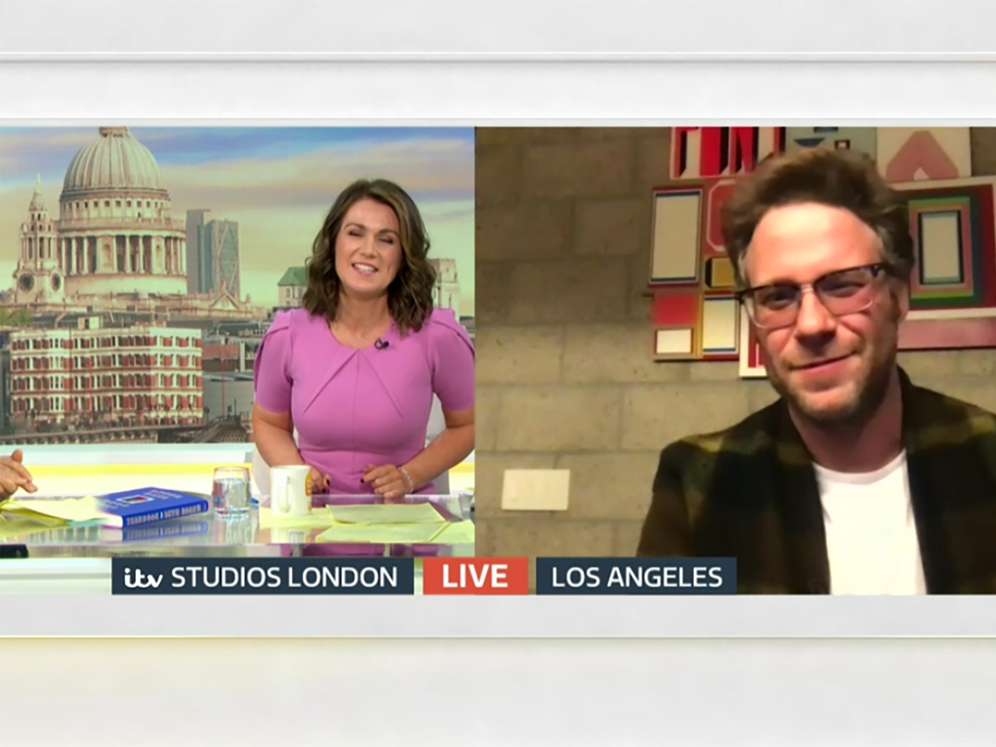 Seth Rogen appeared on ‘Good Morning Britain’ to discuss his new book