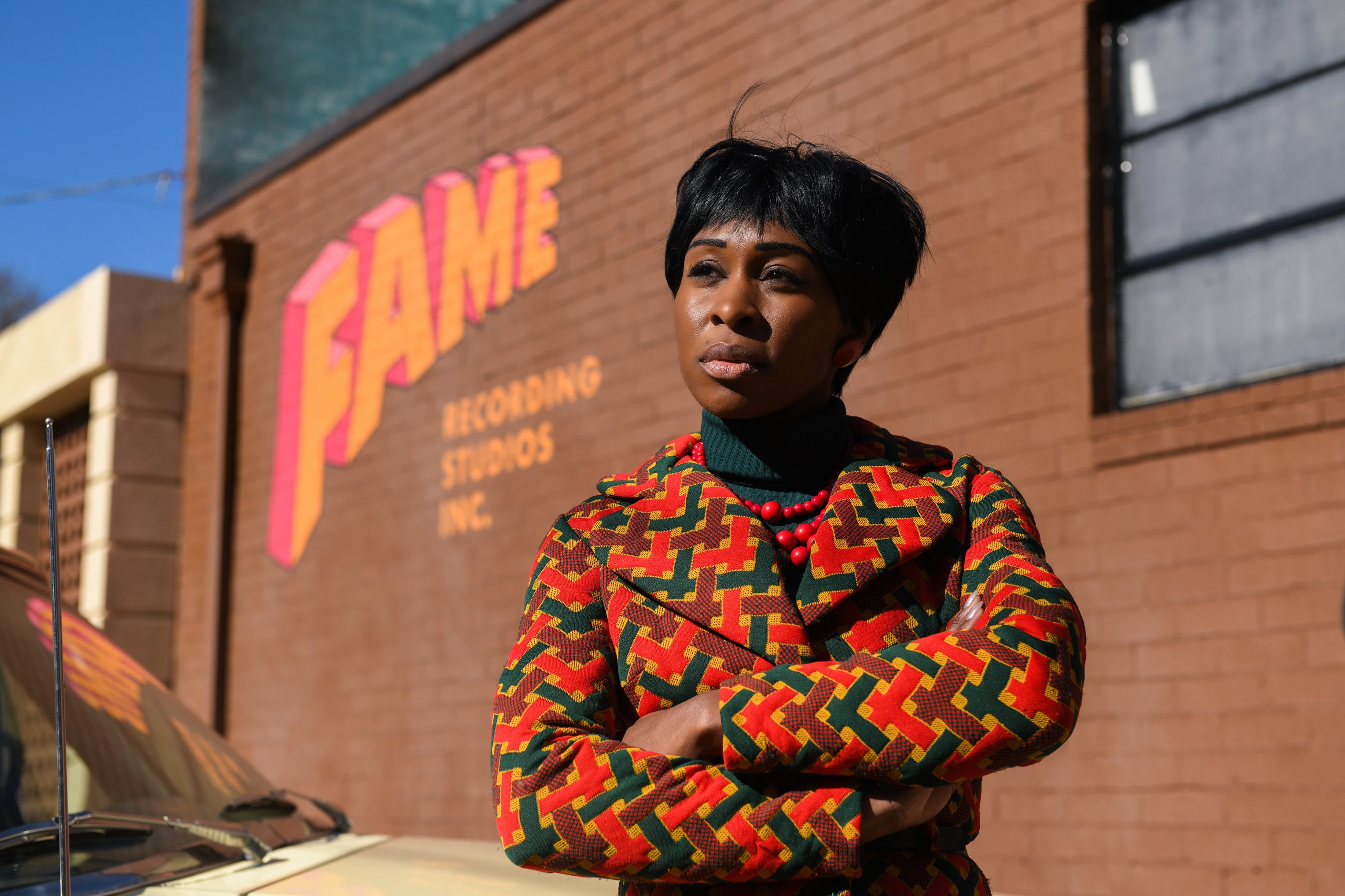 Cynthia Erivo as Aretha Franklin.