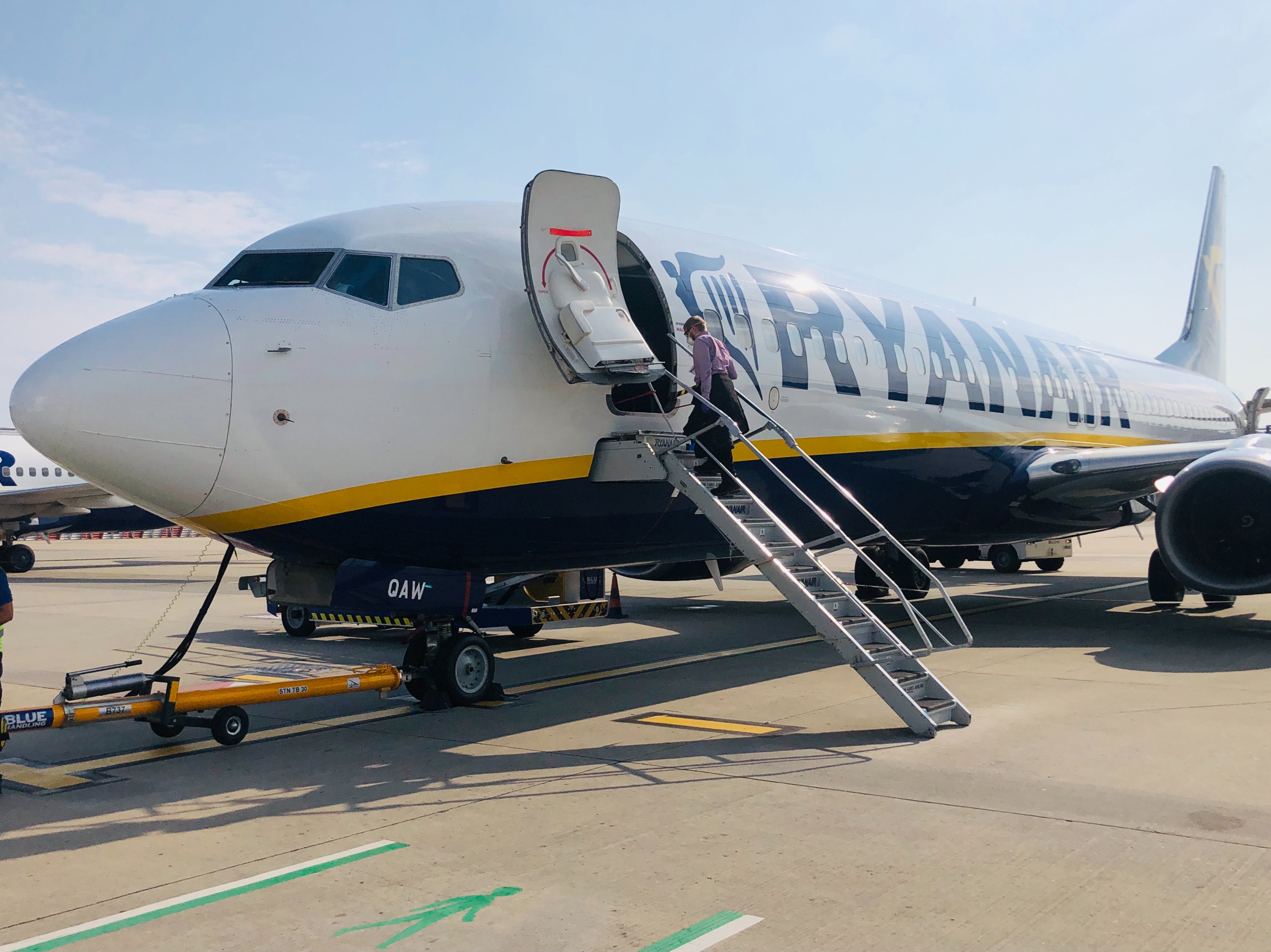 Right place: a Ryanair Boeing 737 after landing at Baden Baden, for once