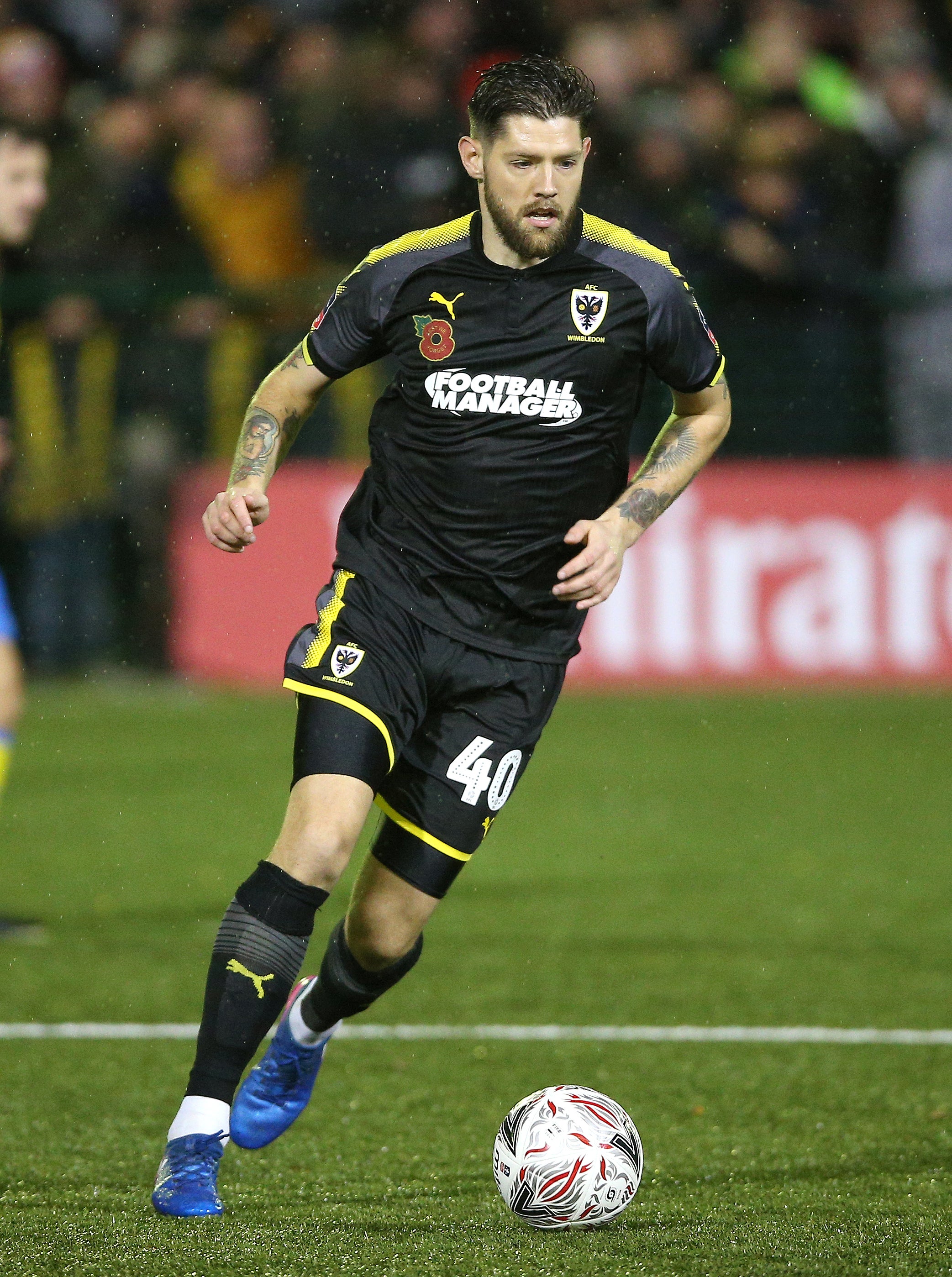 Anthony Wordsworth in action for AFC Wimbledon