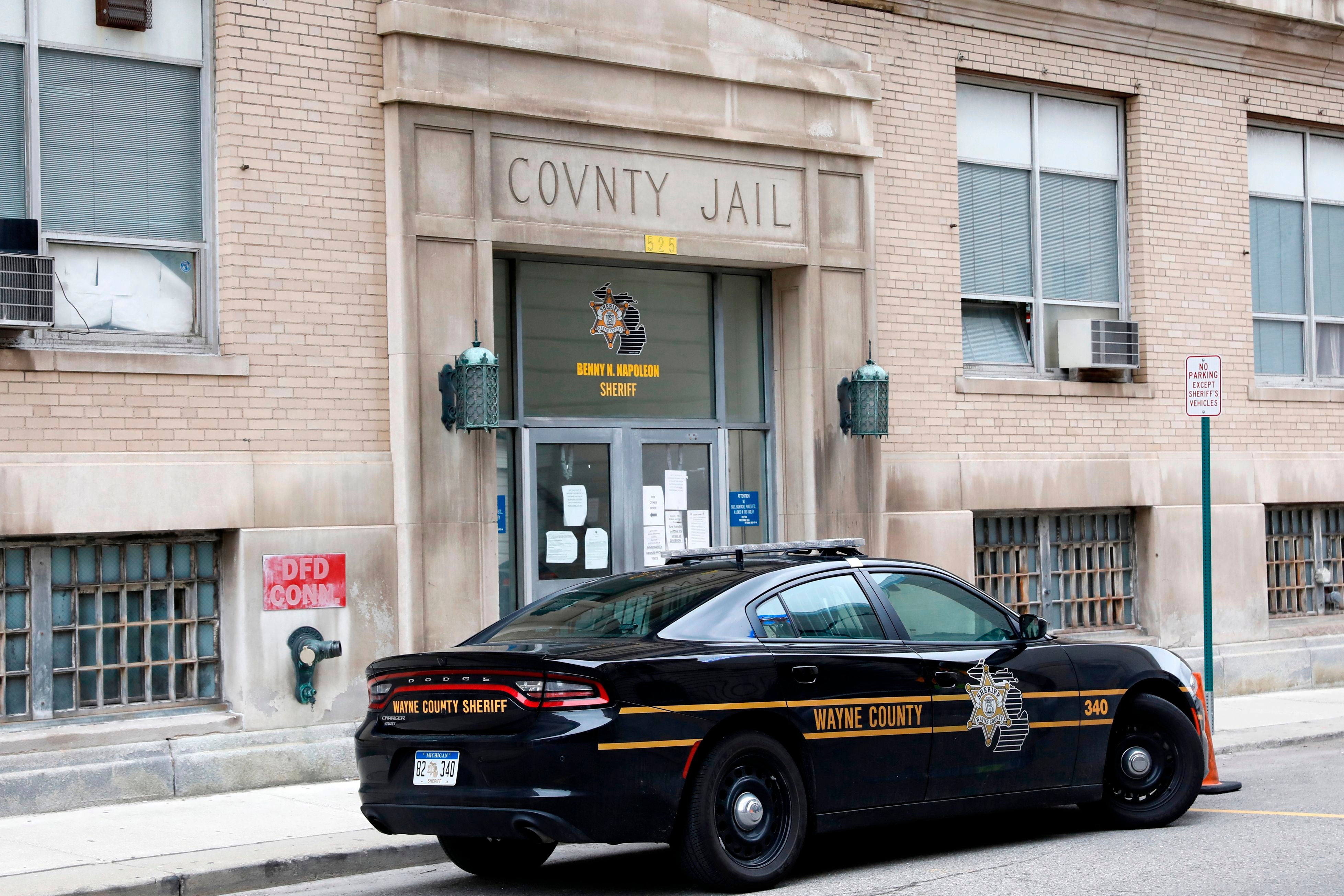 Wayne County Jail in downtown Detroit is pictured, Michigan on March 30, 2020.