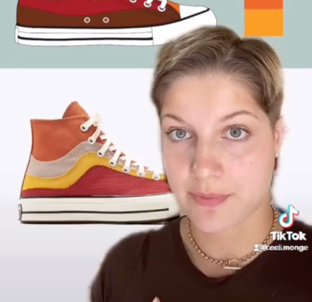 <p>Tiktoker accuses Converse for copying her design</p>