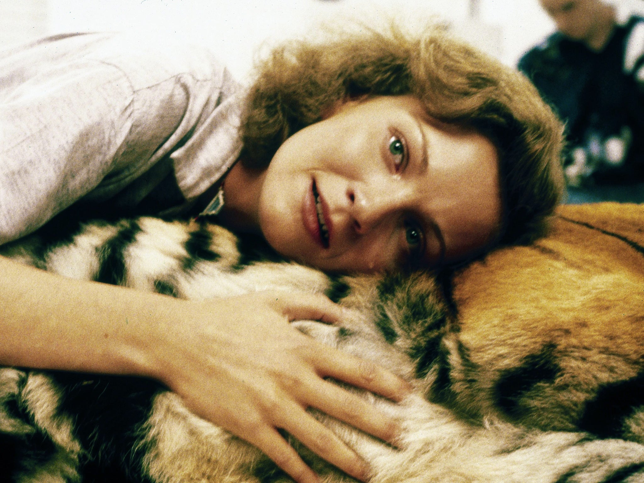 Barely flinched: Allen and her tiger co-star in ‘Manhunter’