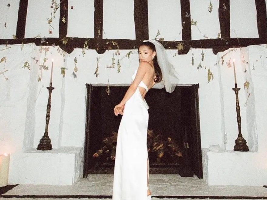 Ariana Grande on her wedding day