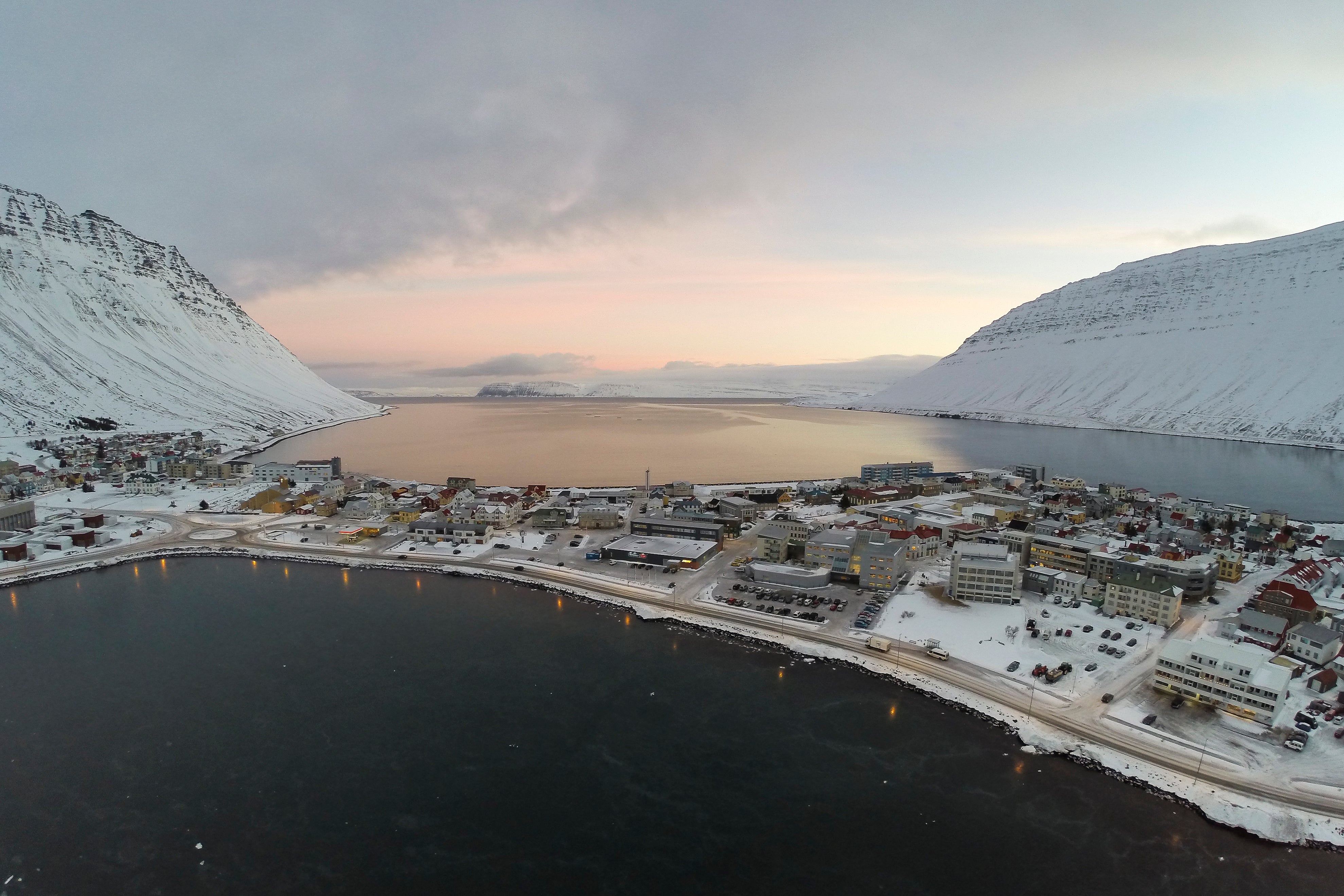 Isafjordur consists of a cluster of tin-clad houses in paint box hues