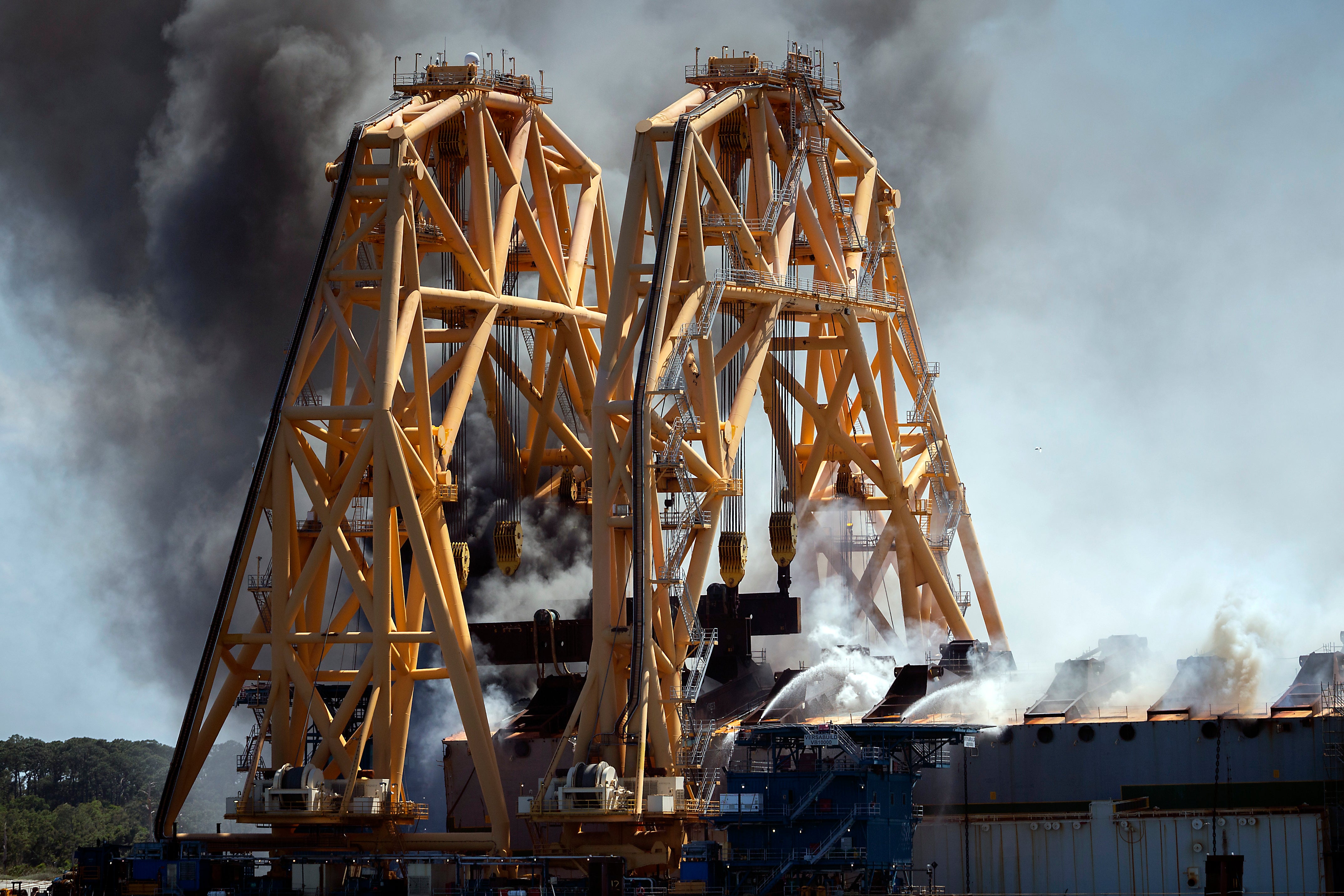 Overturned Cargo Ship Georgia