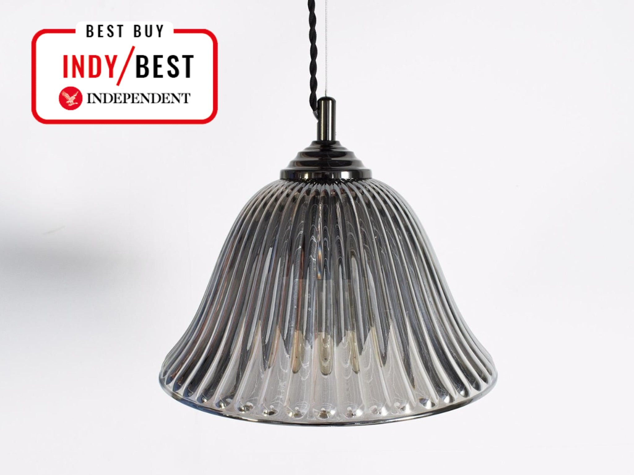 Perch & Parrow Chicago smokey glass ceiling pendant indybest