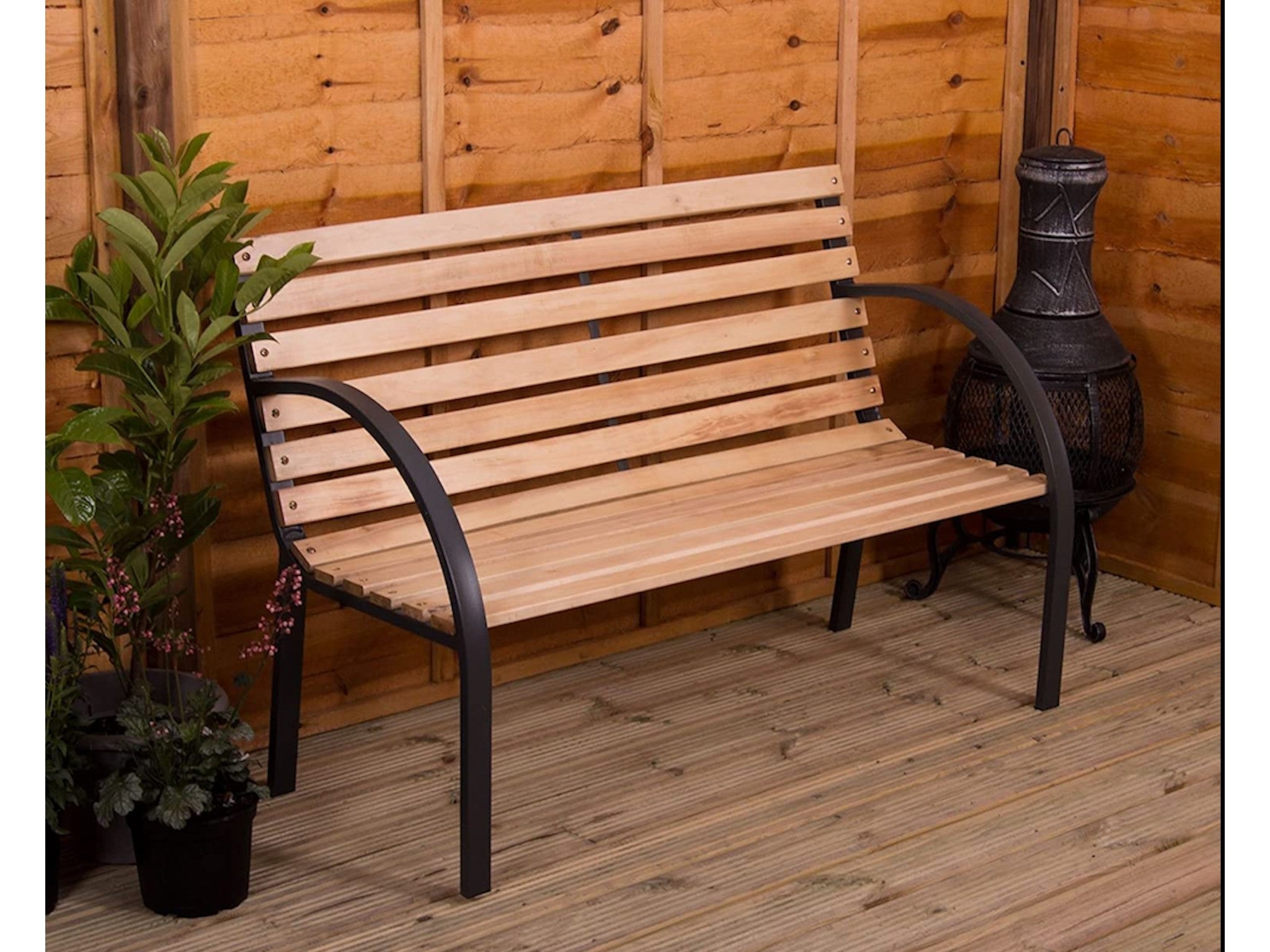 Garden Vida slatted garden bench indybest