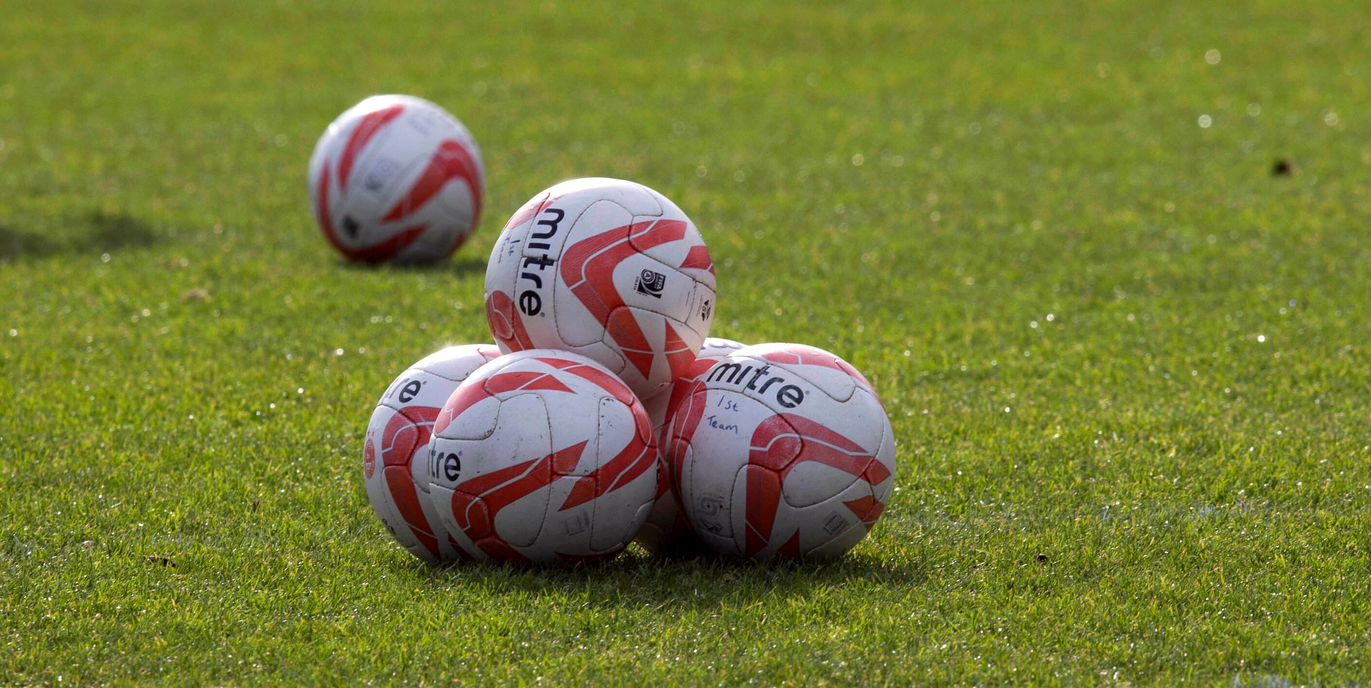 A general view of footballs