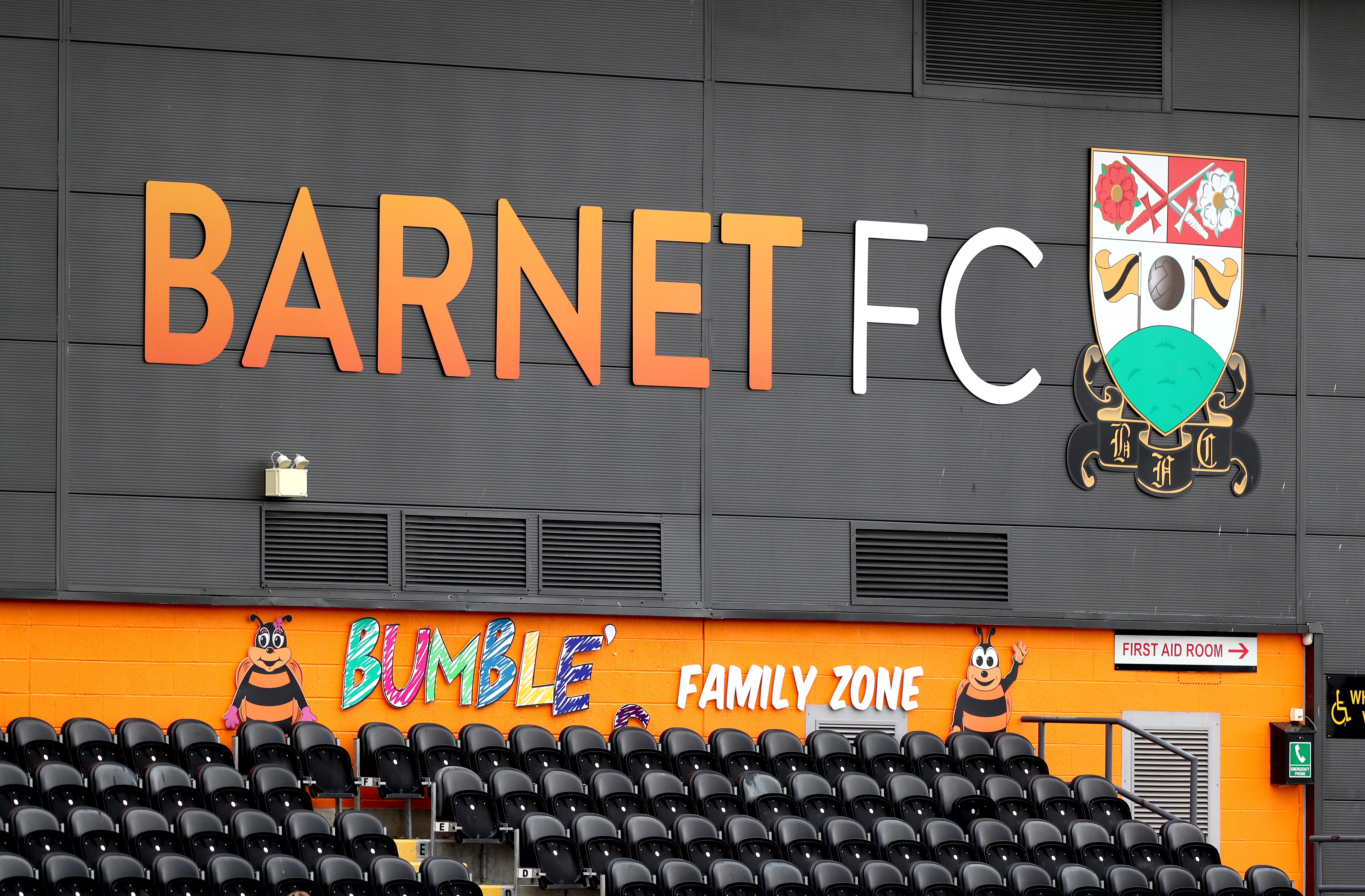 A general view of Barnet's Hive stadium