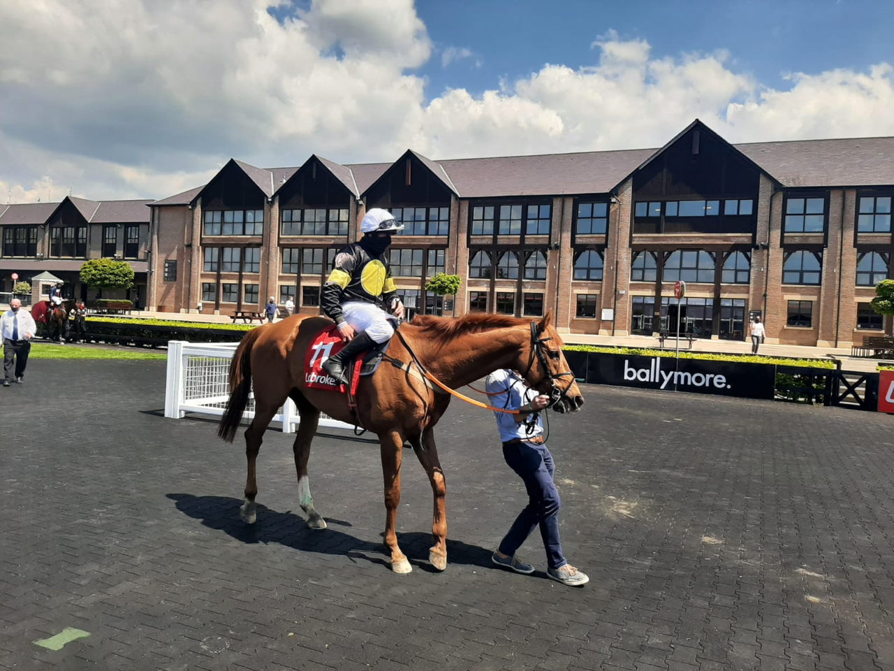 Powersbomb returned to winning form in the feature Ladbrokes Handicap Chase at Punchestow