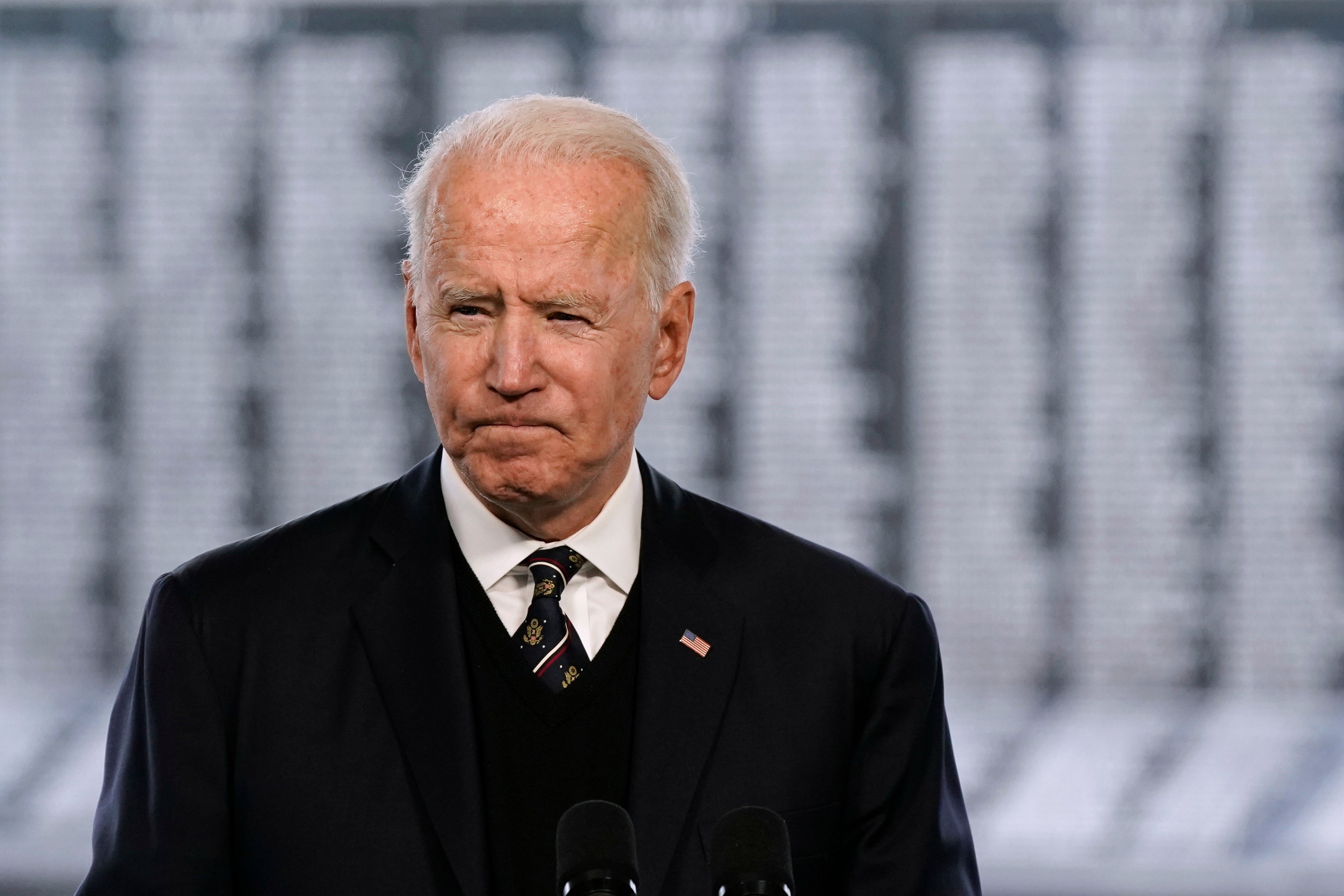 US president Joe Biden in Wilmington, Delaware, on Sunday