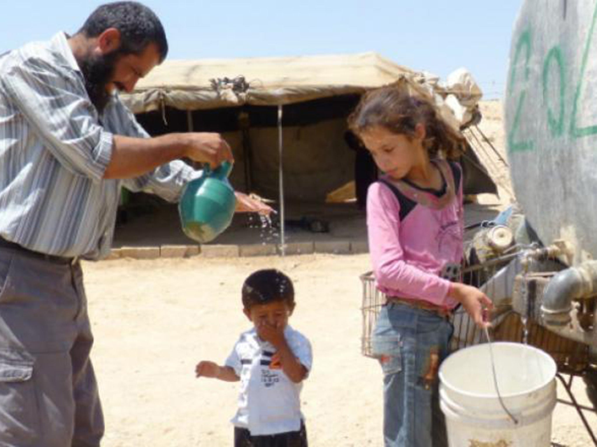 Palestinians in villages that are not hooked up to water grid must purchase their water