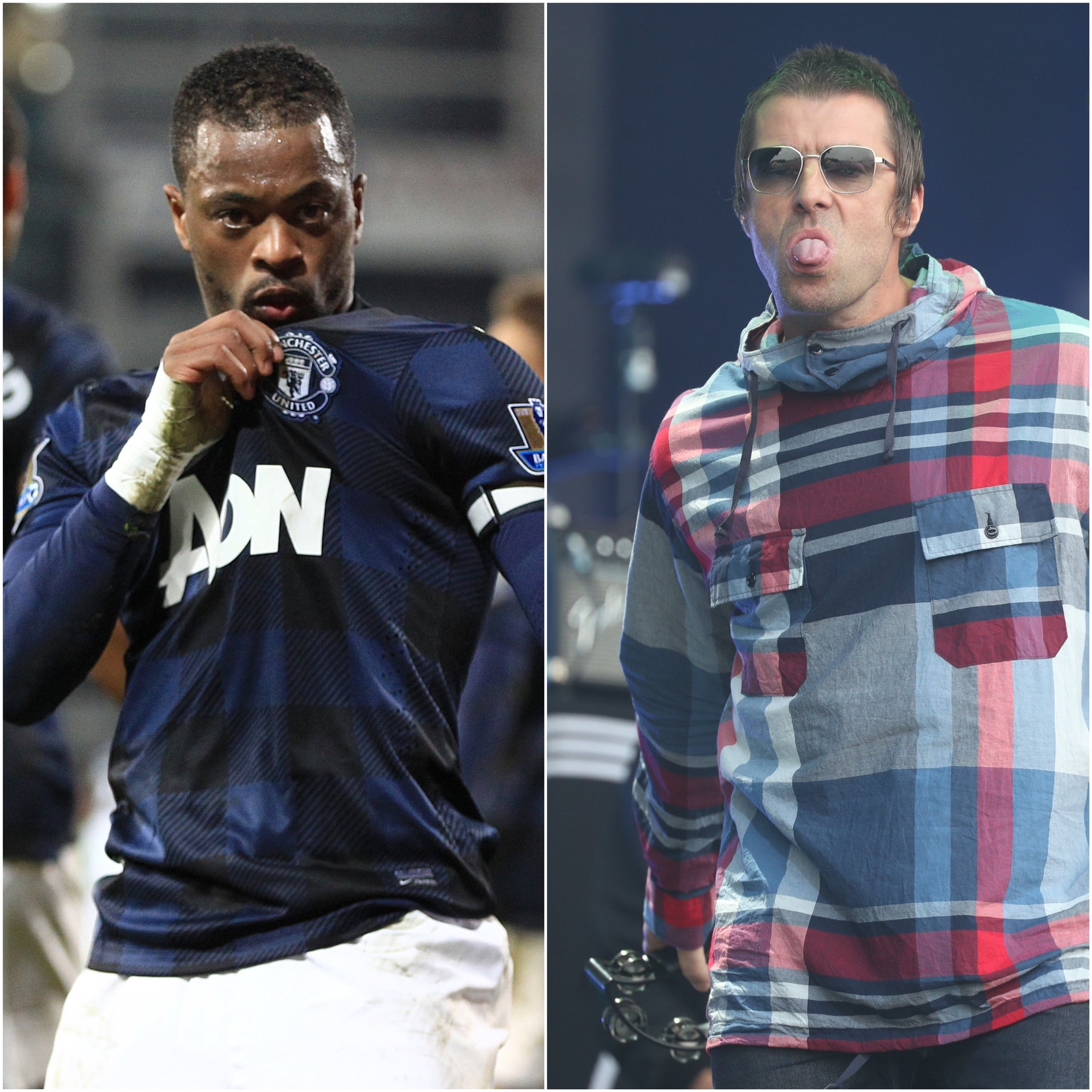 Patrice Evra mocked Liam Gallagher