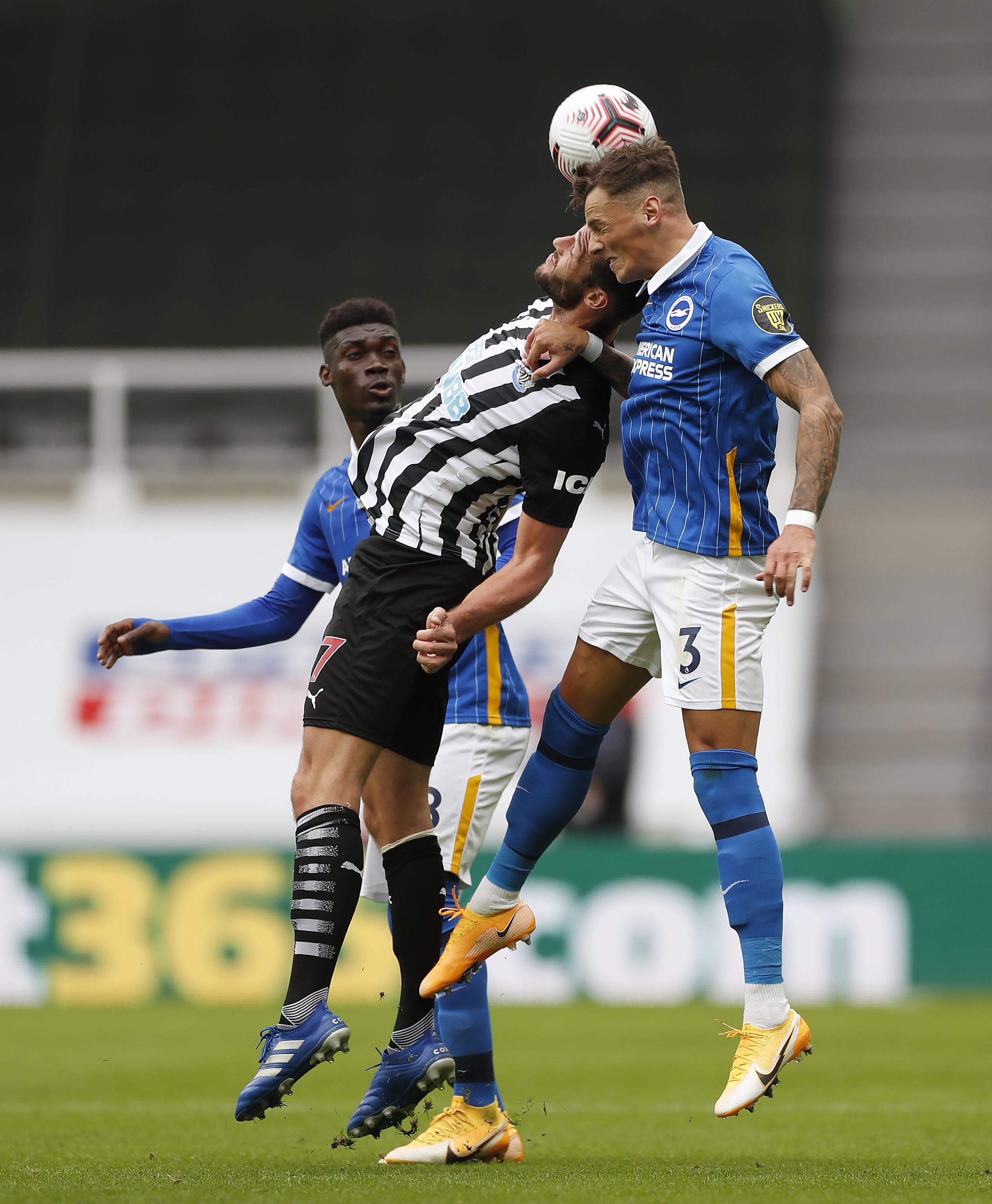 Yves Bissouma, left, and Ben White, right, have caught the eye playing for Brighton