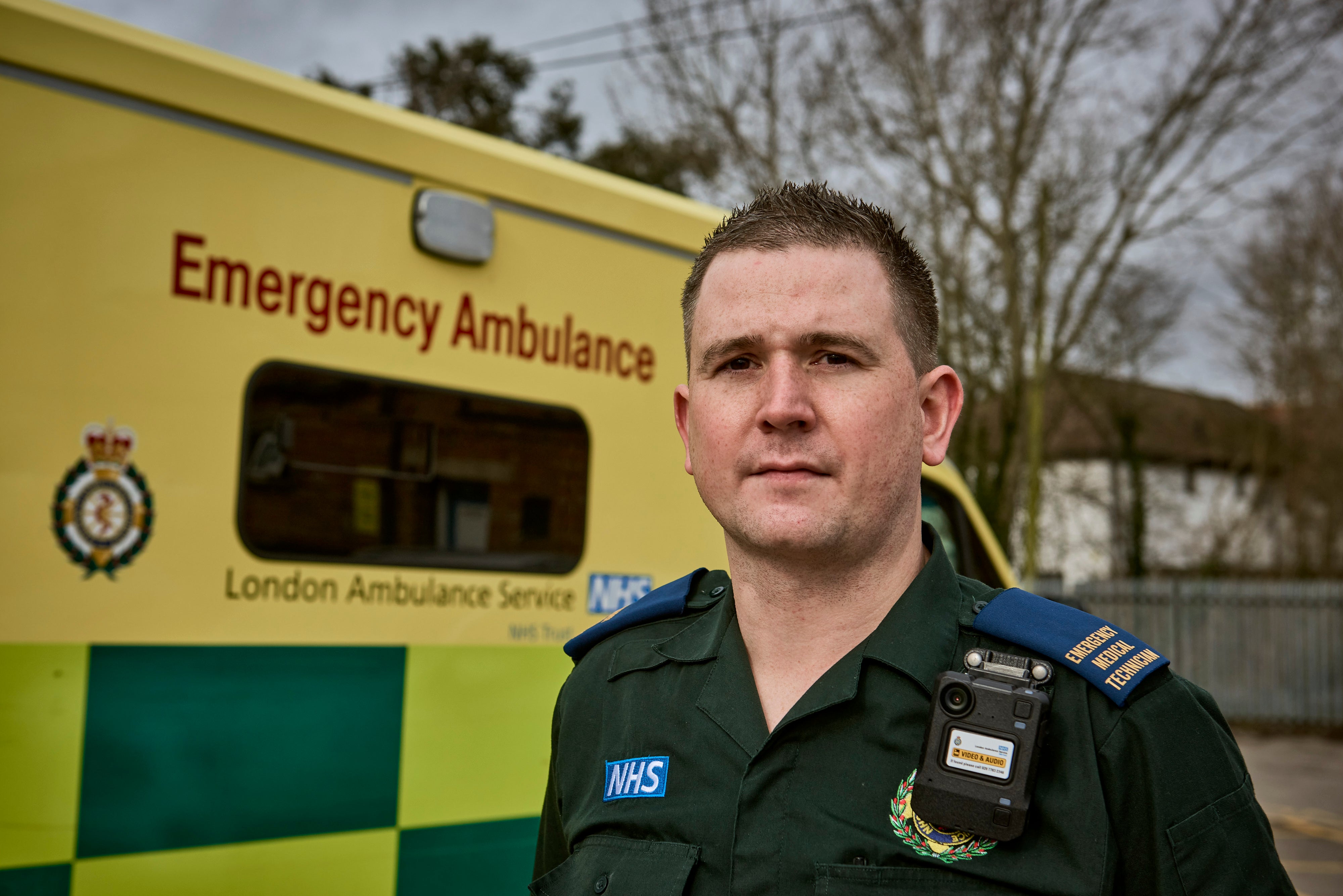 Emergency Ambulance Crew member Gary Watson, who works for London Ambulance Service and is based in Croydon