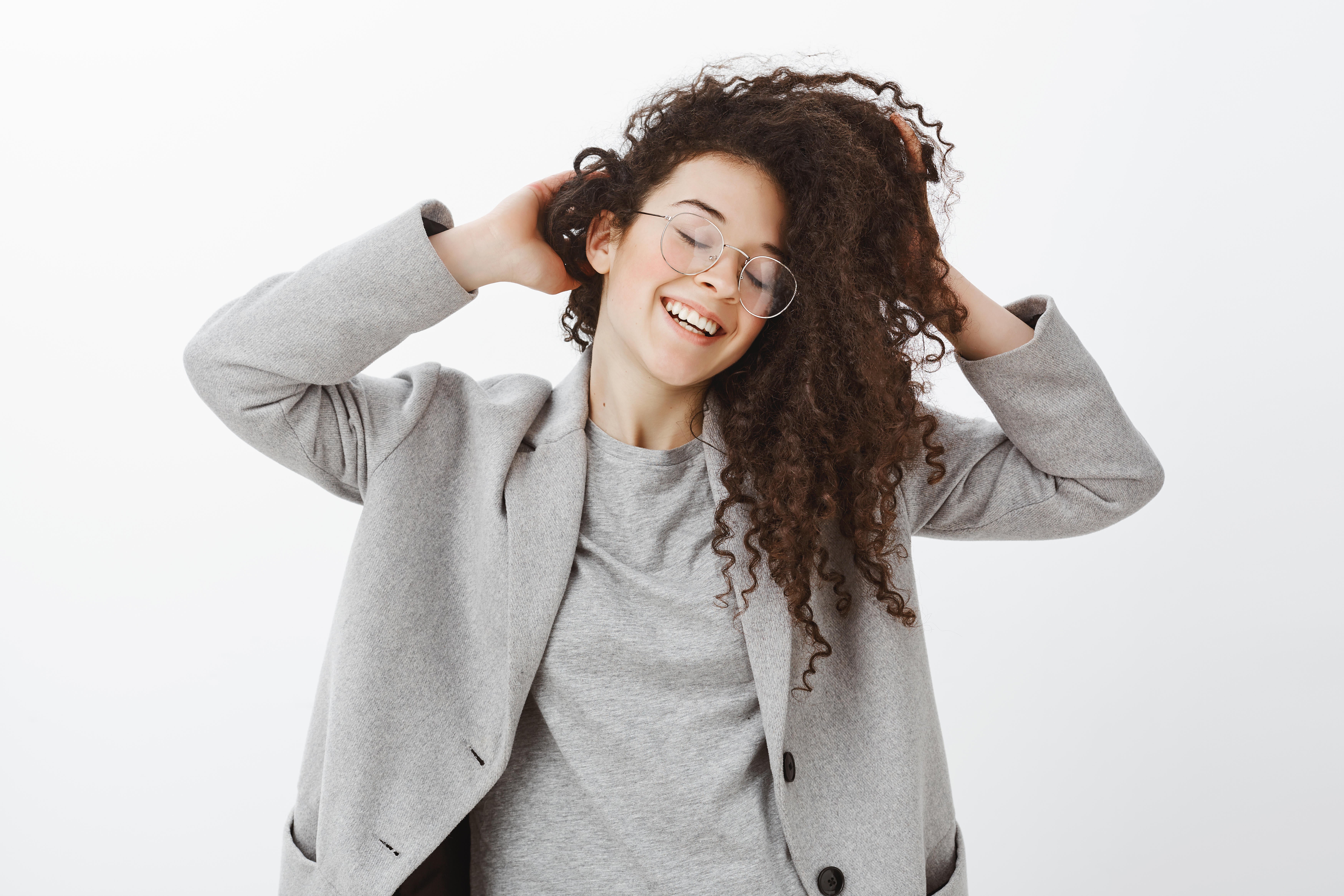 Woman looking happy and carefree