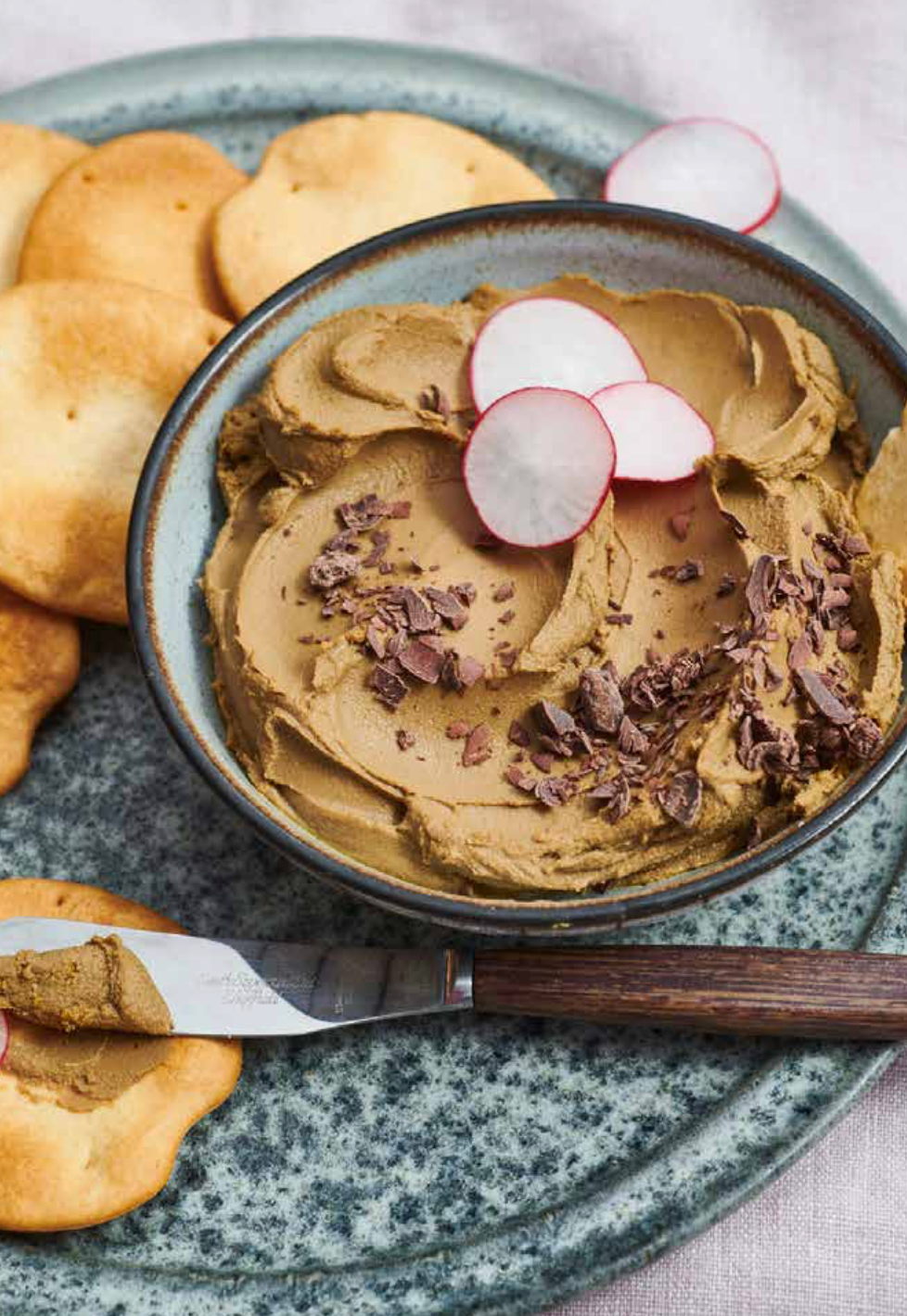 Dark chocolate adds a depth of flavour to this pate