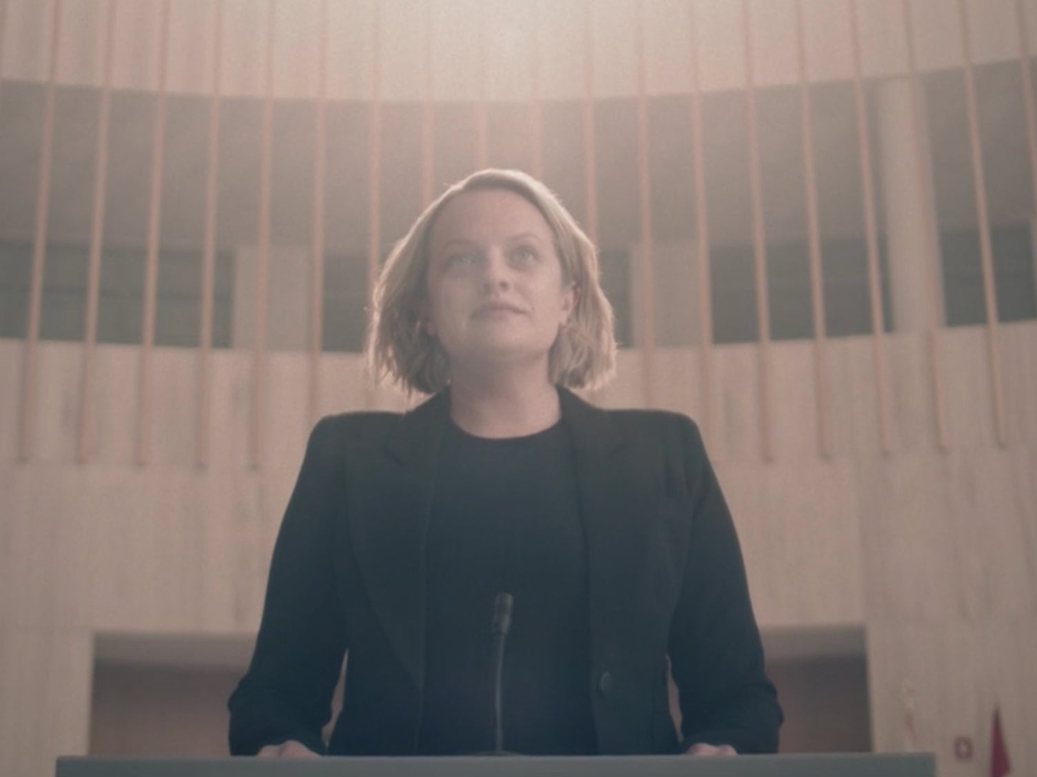 Elisabeth Moss in the Handmaid’s Tale episode ‘Testimony'