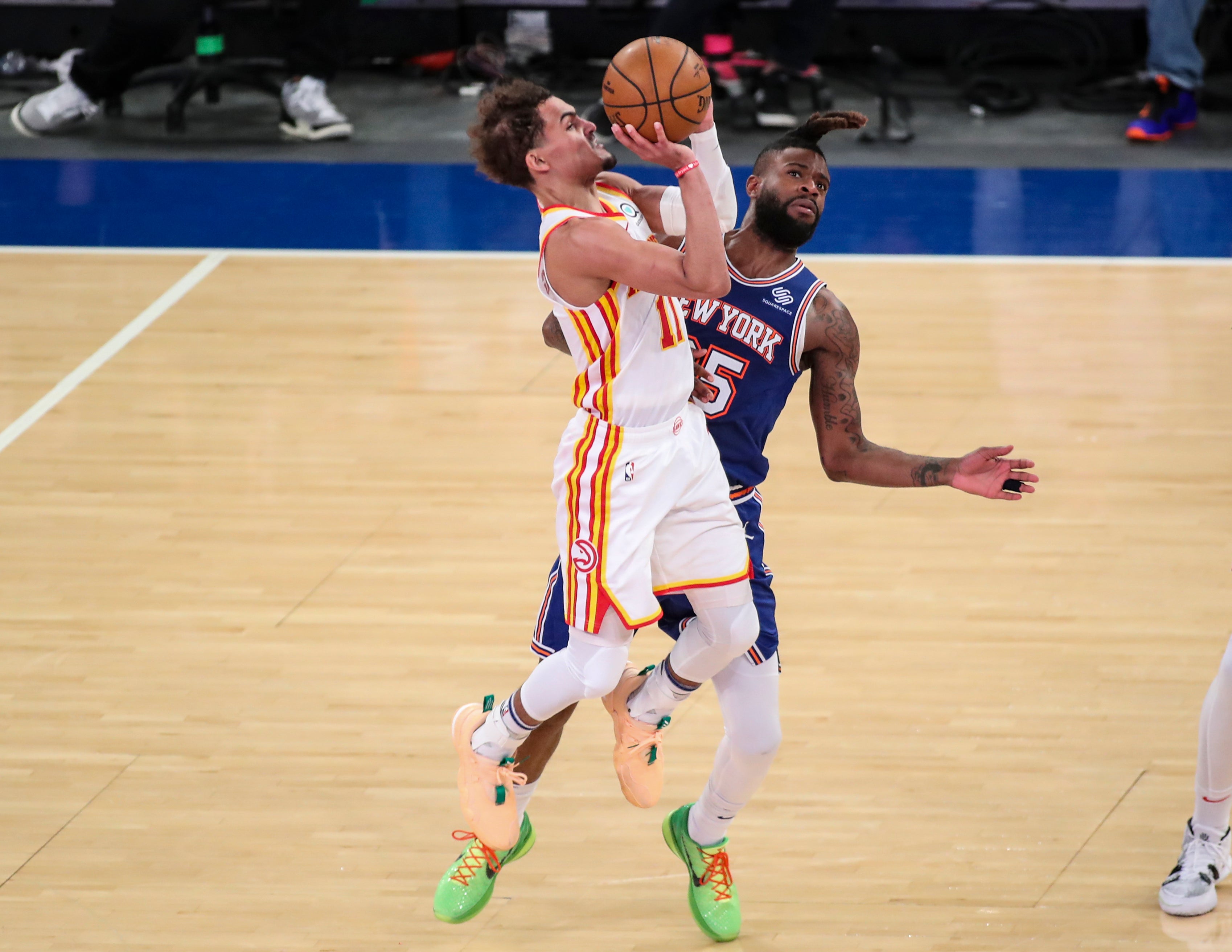 Atlanta Hawks guard Trae Young in action