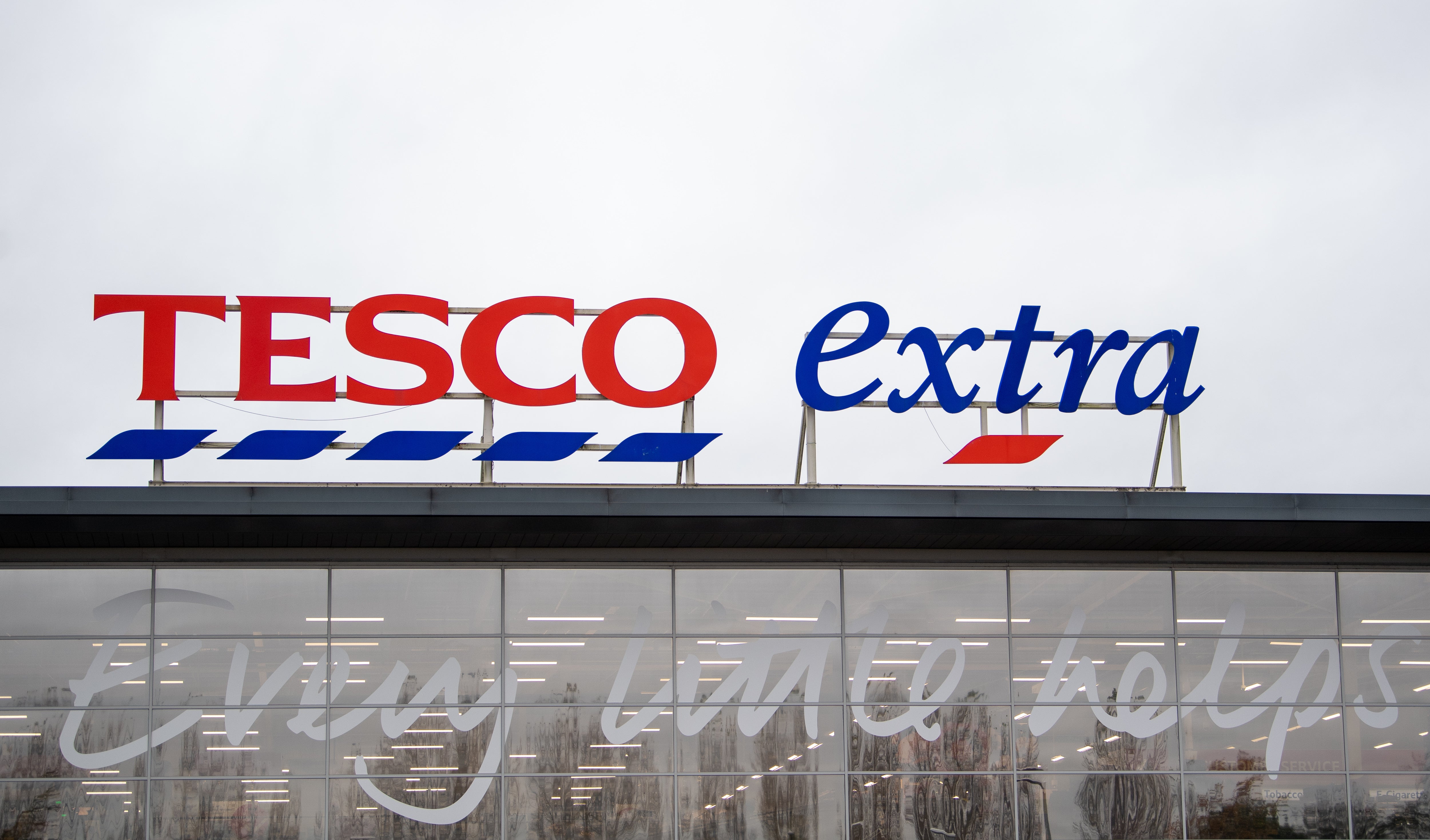 A Tesco Extra sign