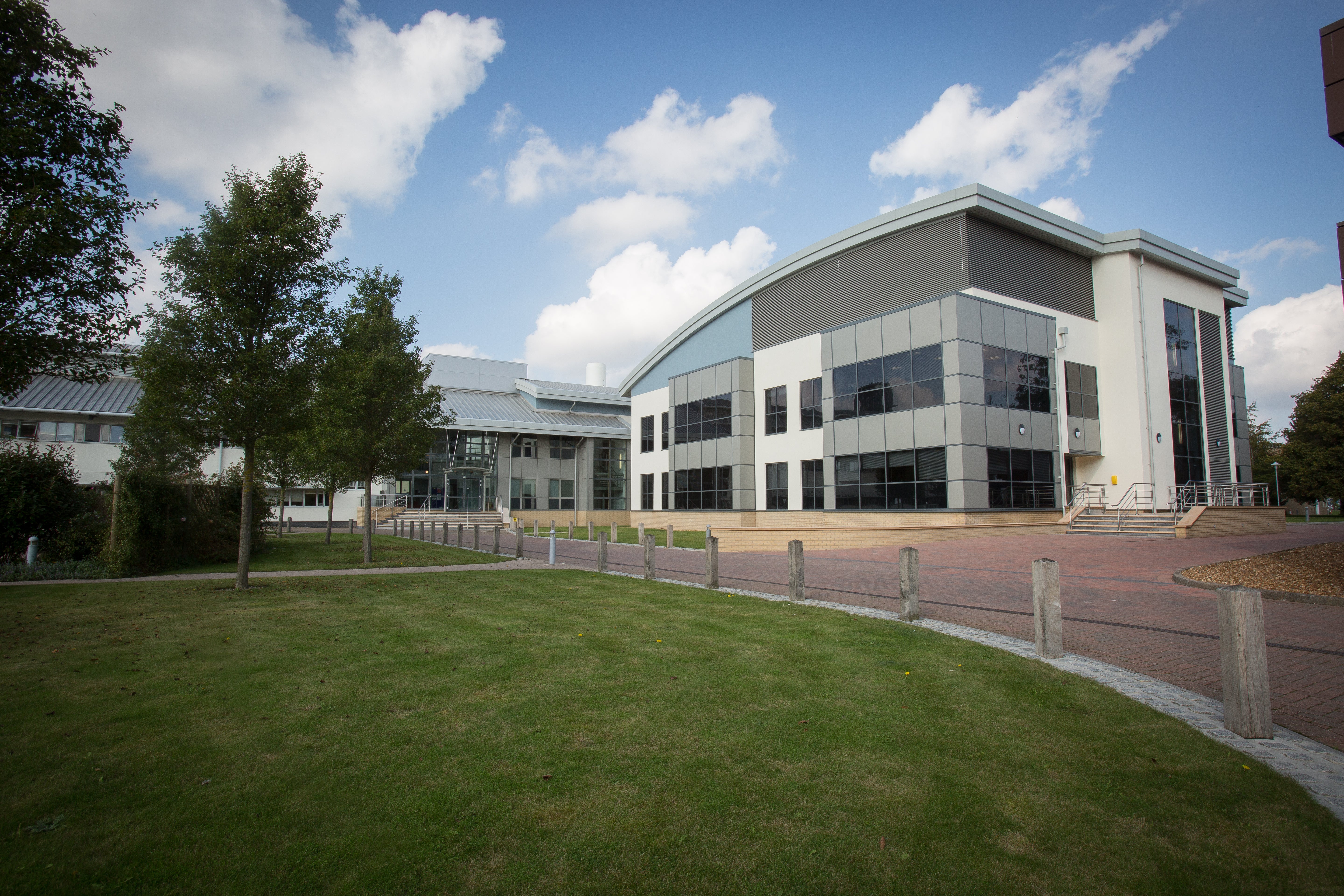 External view of the Babraham Institute’s lab and facilities buildings, near Cambridge