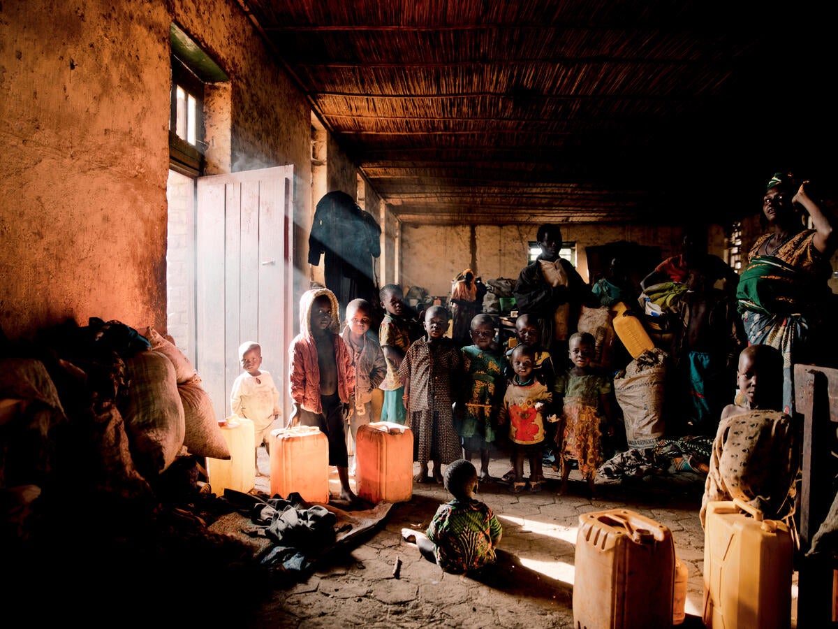 Displaced children in Ituri province