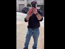 Black delivery driver shares video of man quizzing him in affluent white San Francisco neighbourhood