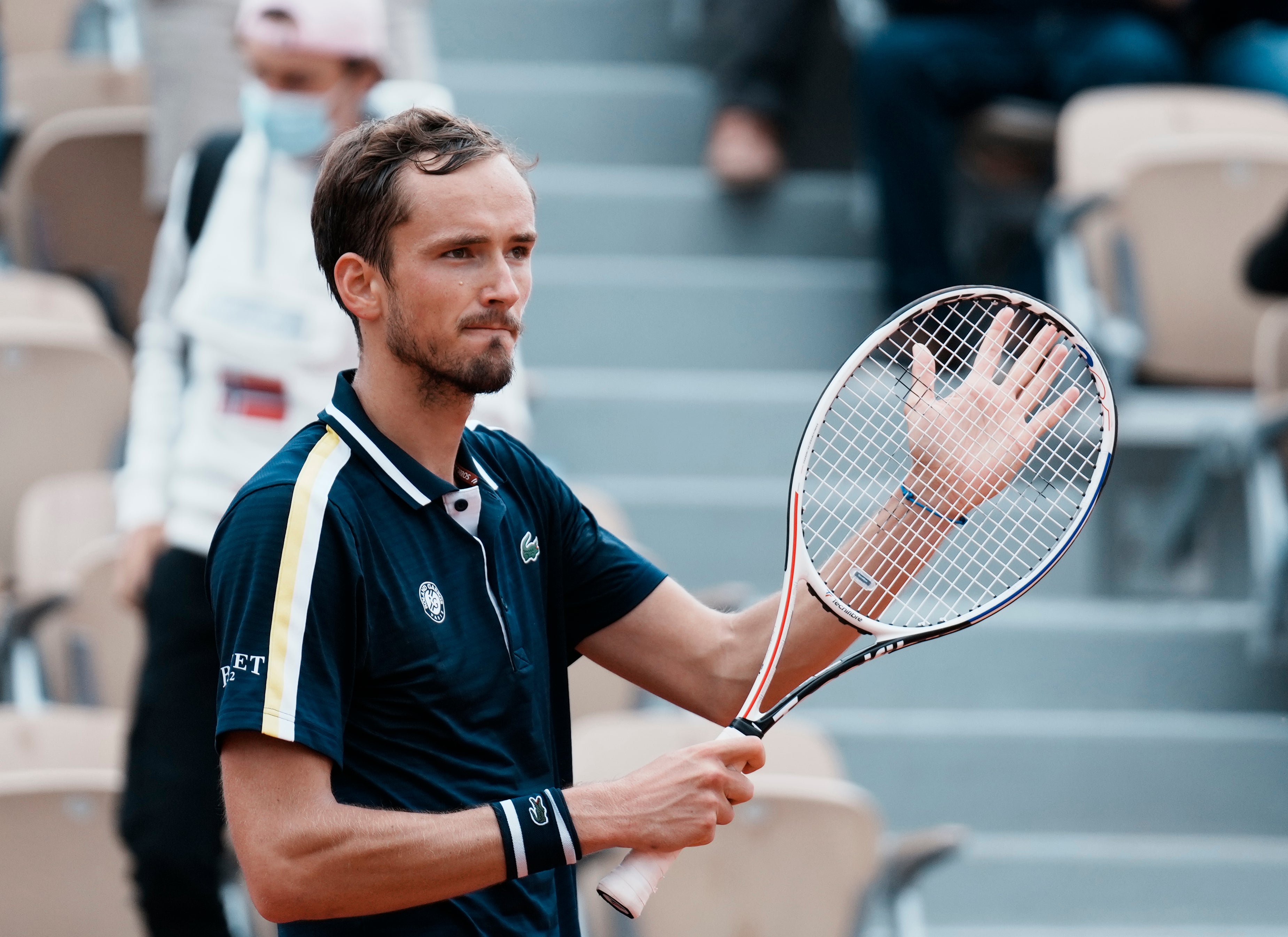 Daniil Medvedev celebrates his win